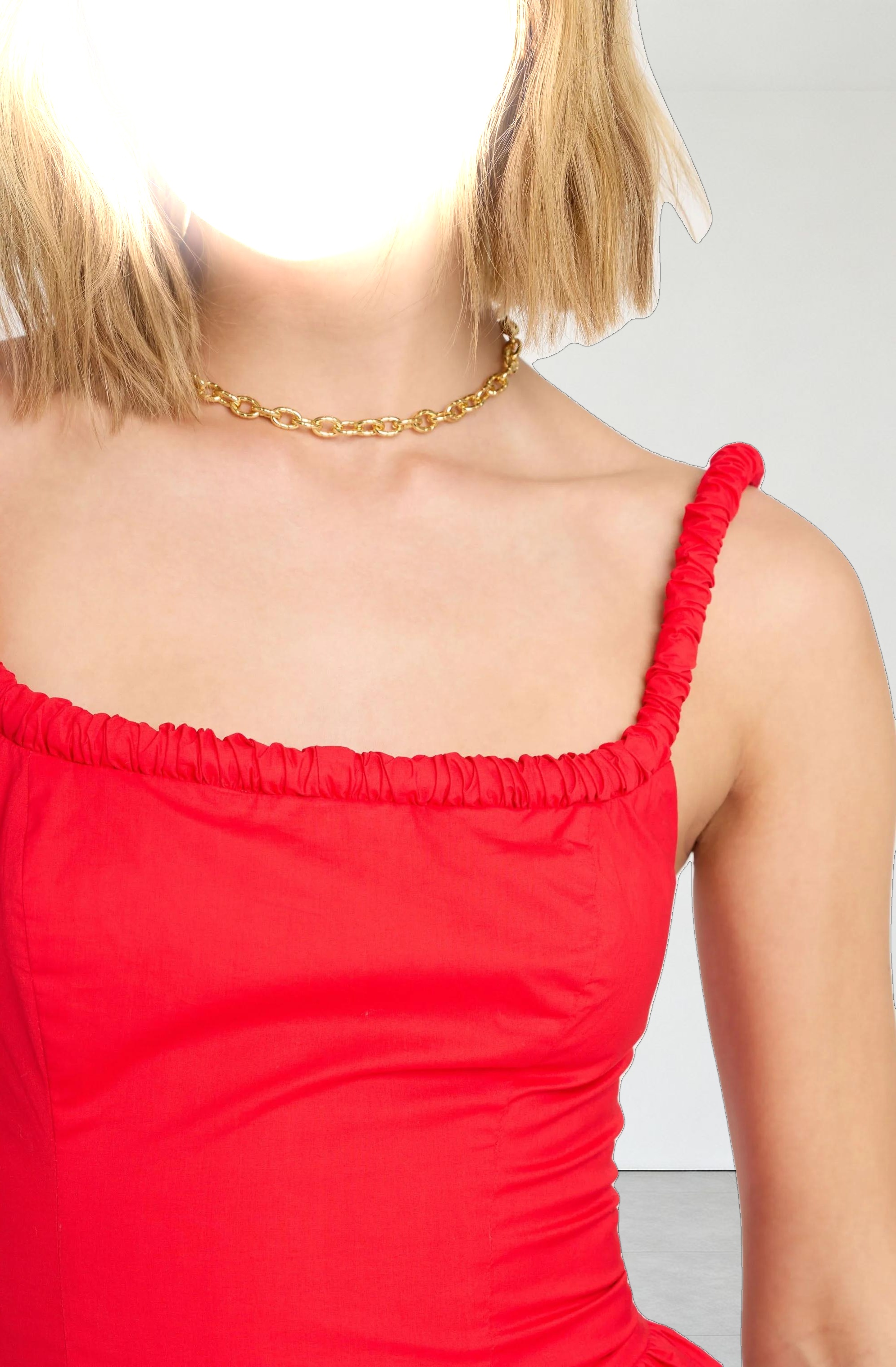 Sleeveless Bubble Hem Peplum Top