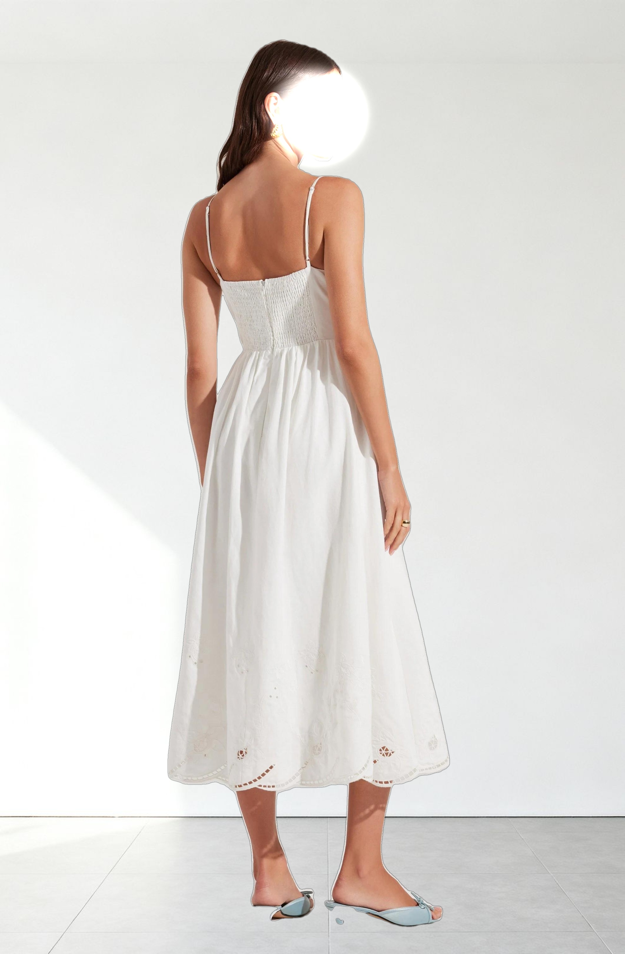 Kaidi Embroidered Midi Dress