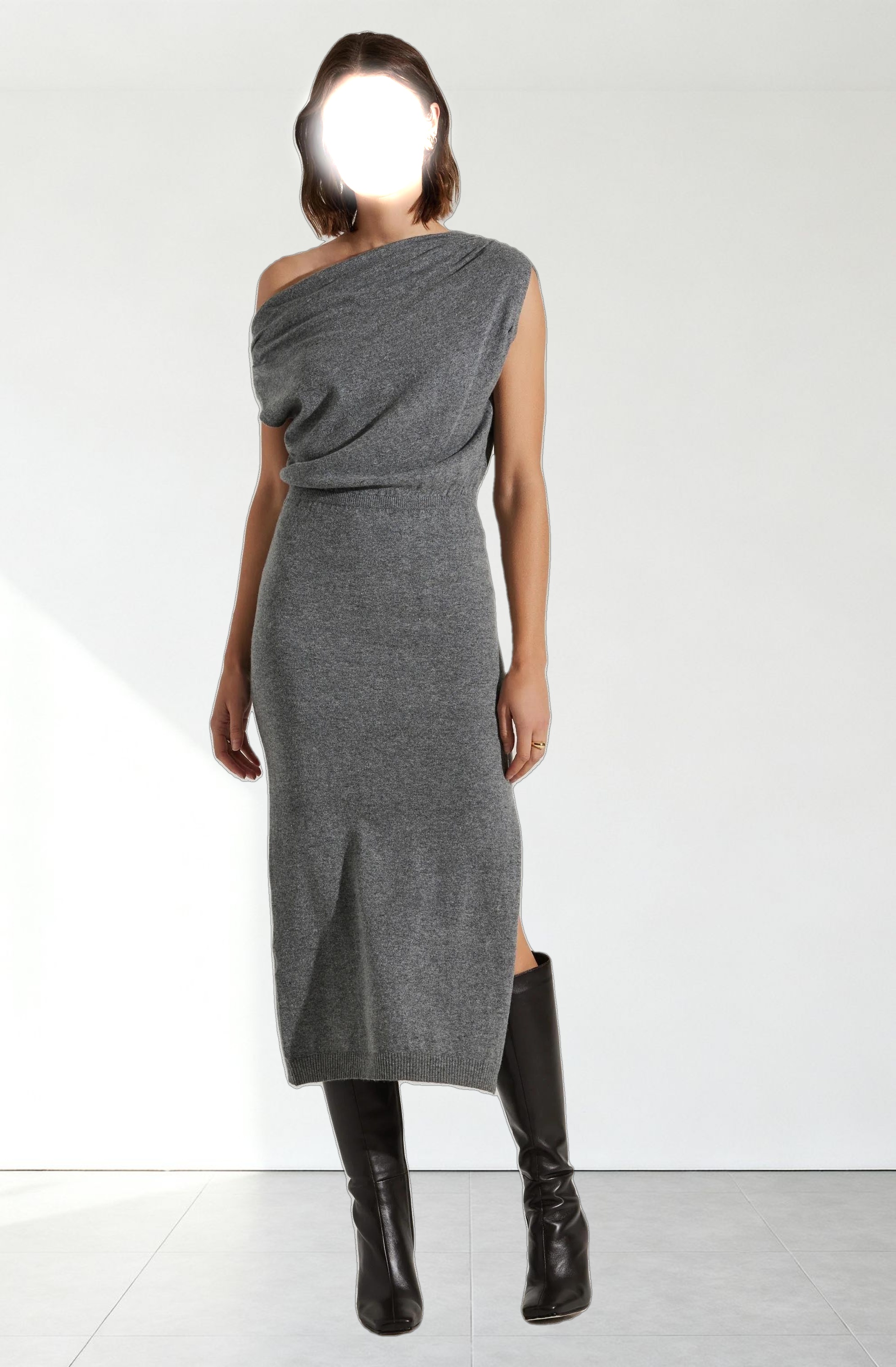 Val One Shoulder Sweater Dress