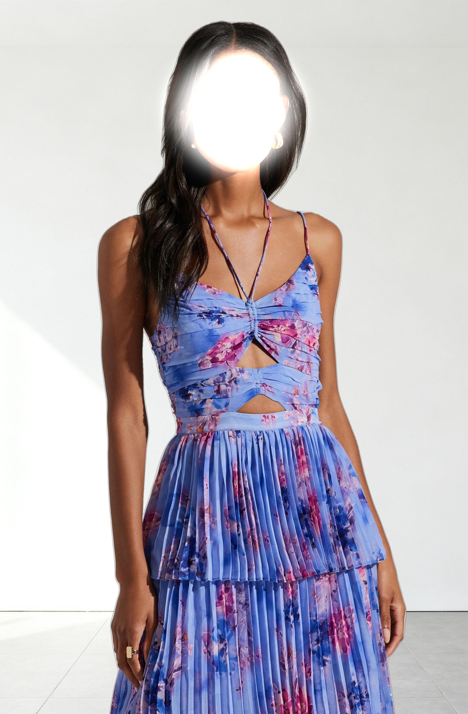 Daytona Pleated Floral Maxi Dress