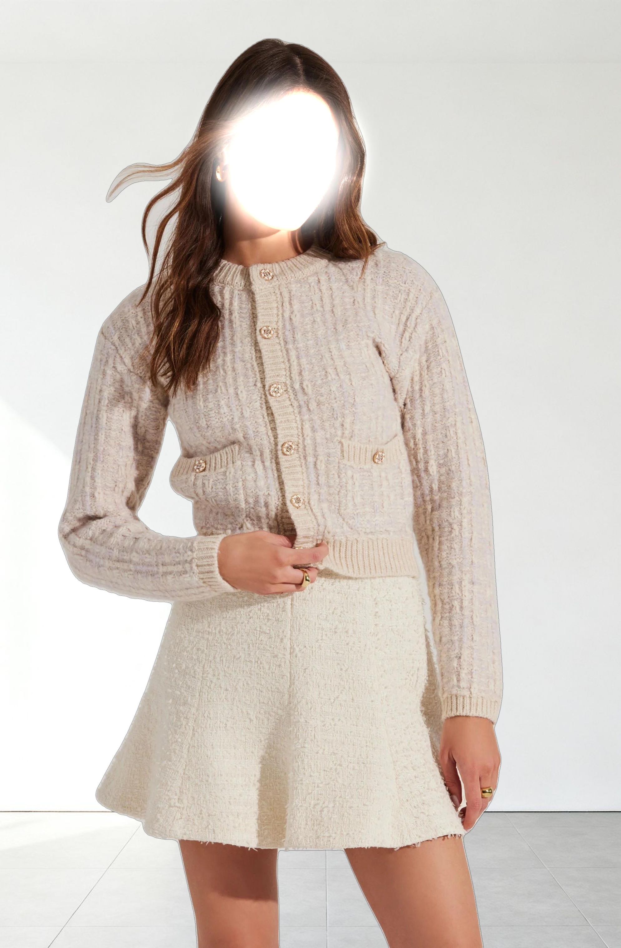 Leyla Contrast Trim Cardigan