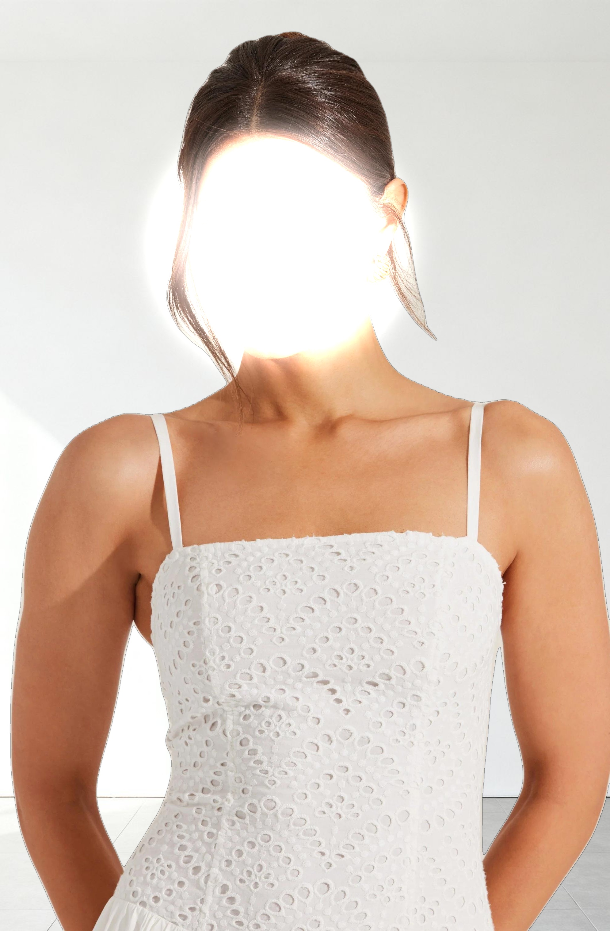 Nathalia Eyelet Midi Dress