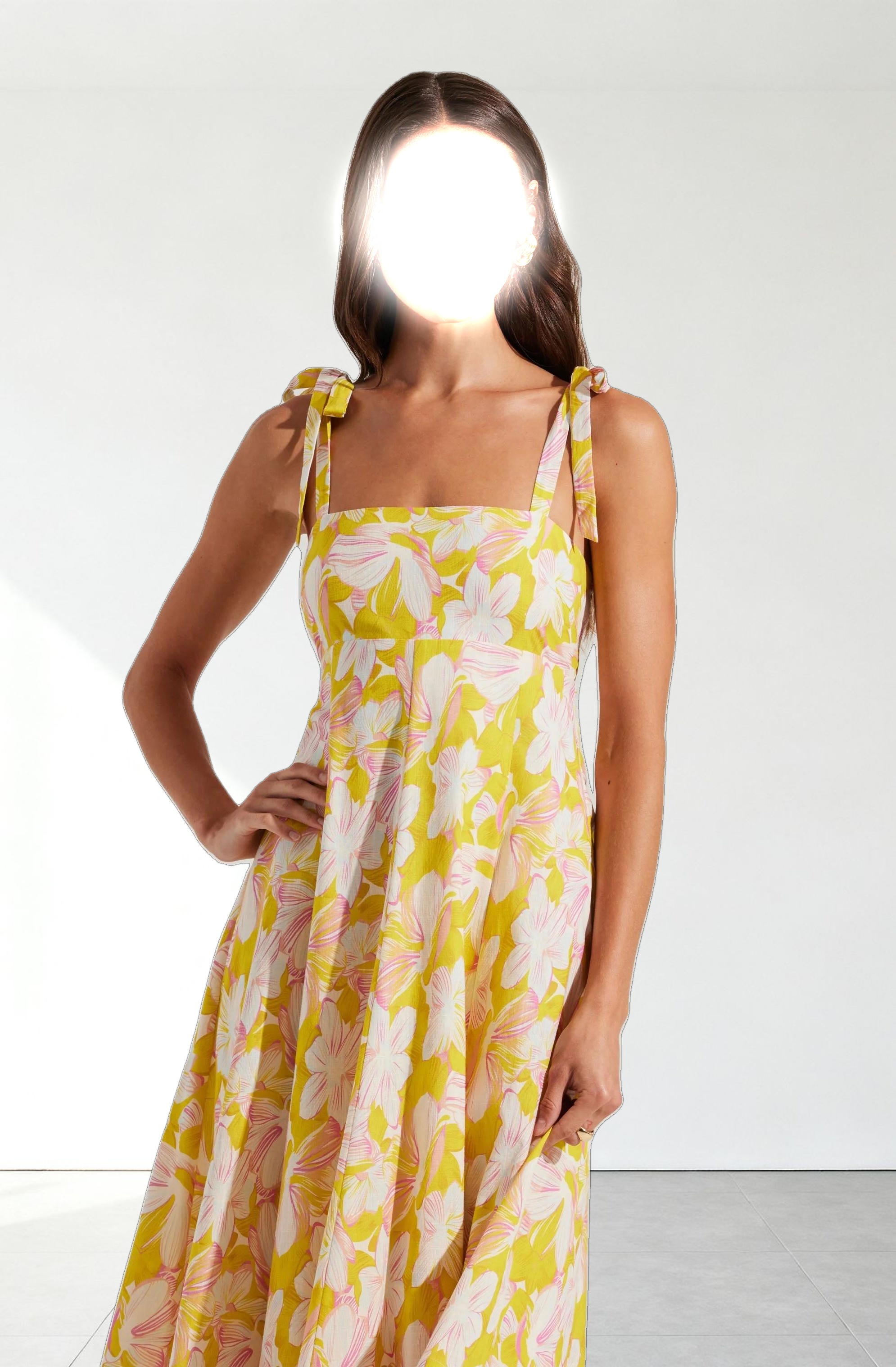 Shiann Patchwork Print Midi Dress