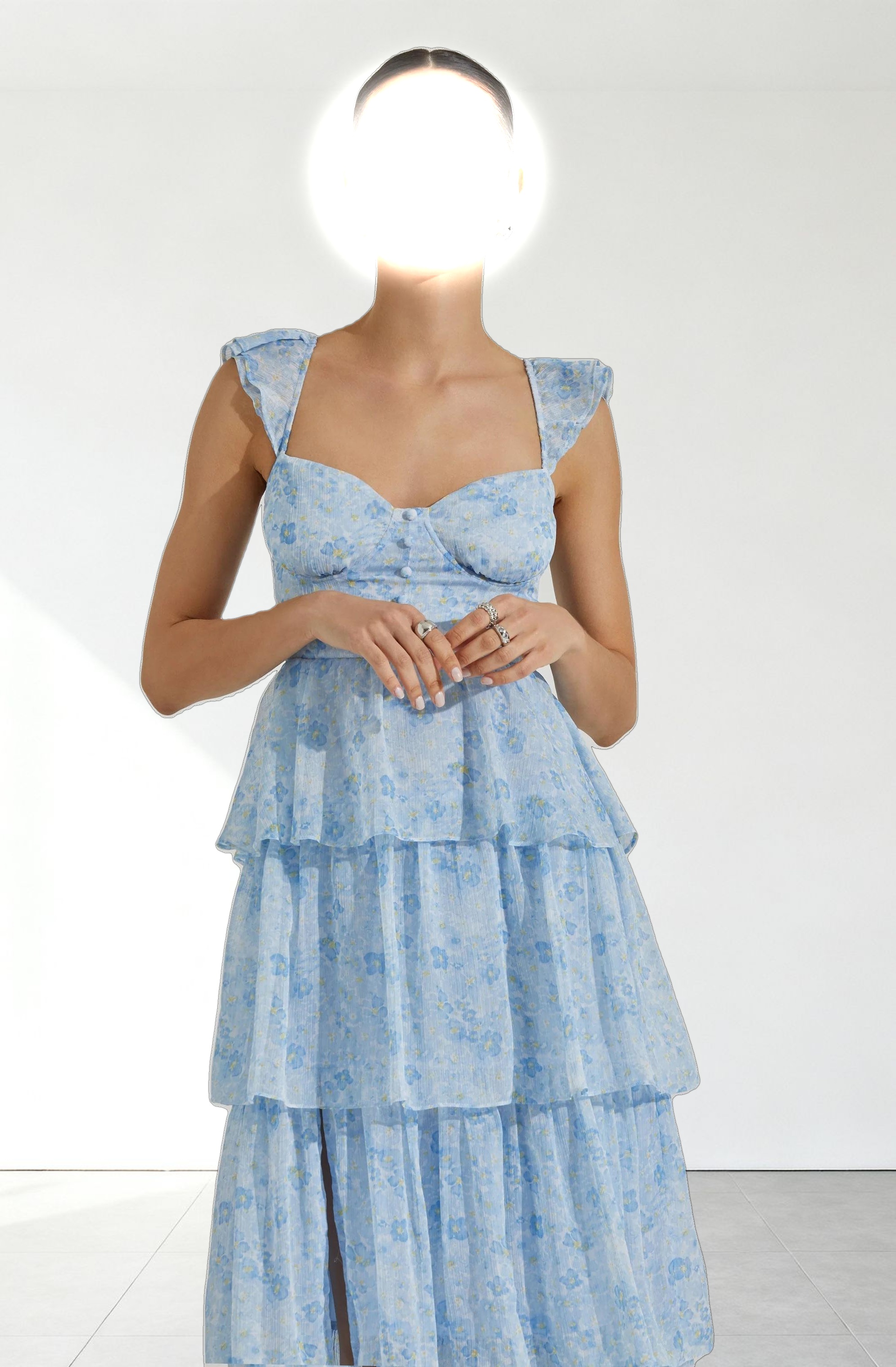 Midsummer Floral Tiered Maxi Dress