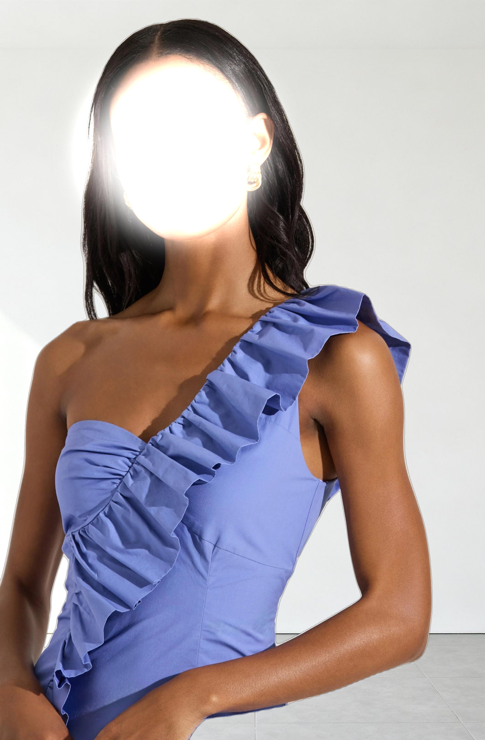 One Shoulder Ruffle Mini Dress