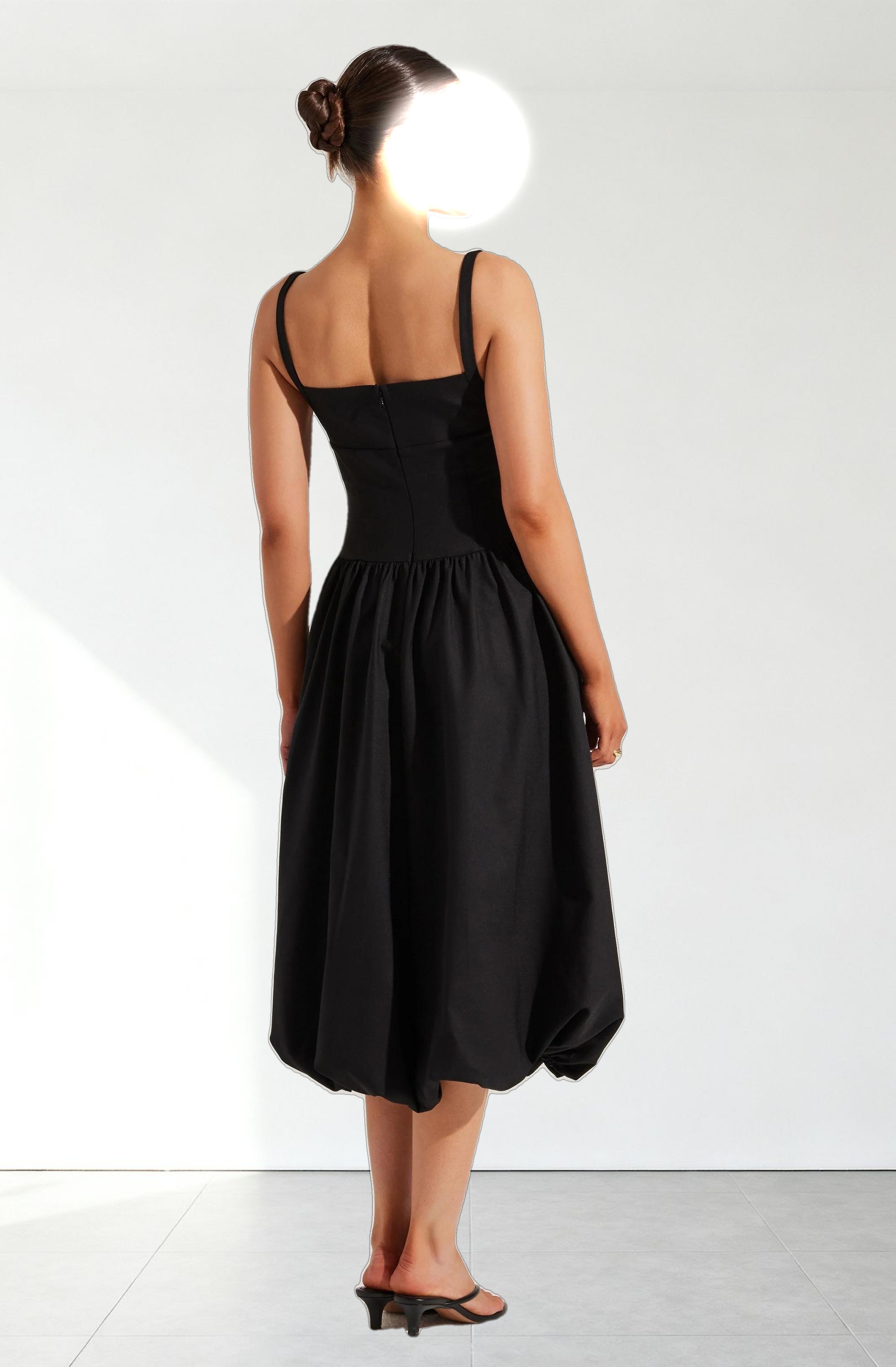 Jevi Sleeveless Bubble Midi Dress
