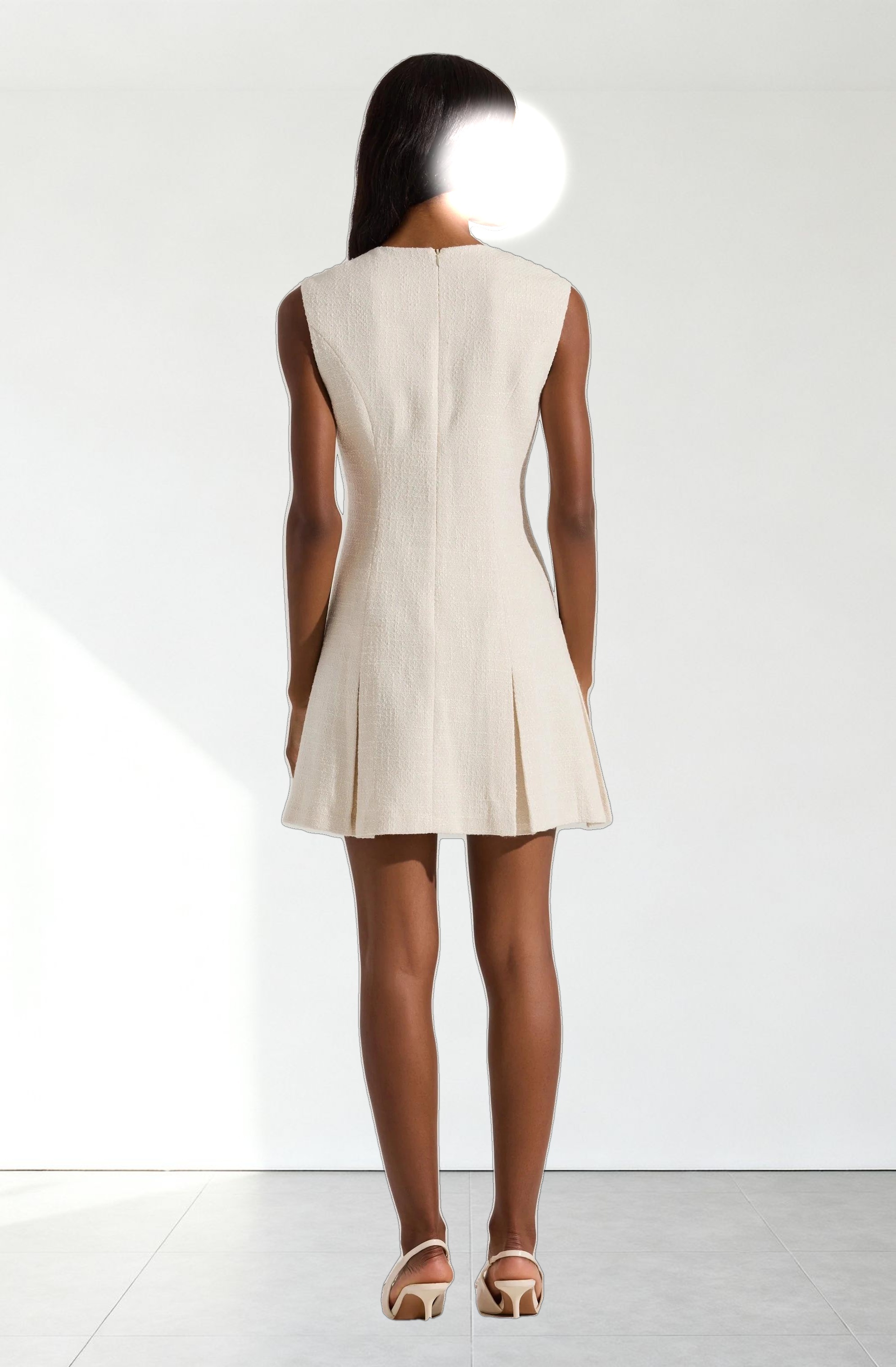 Sleeveless Tweed Mini Dress