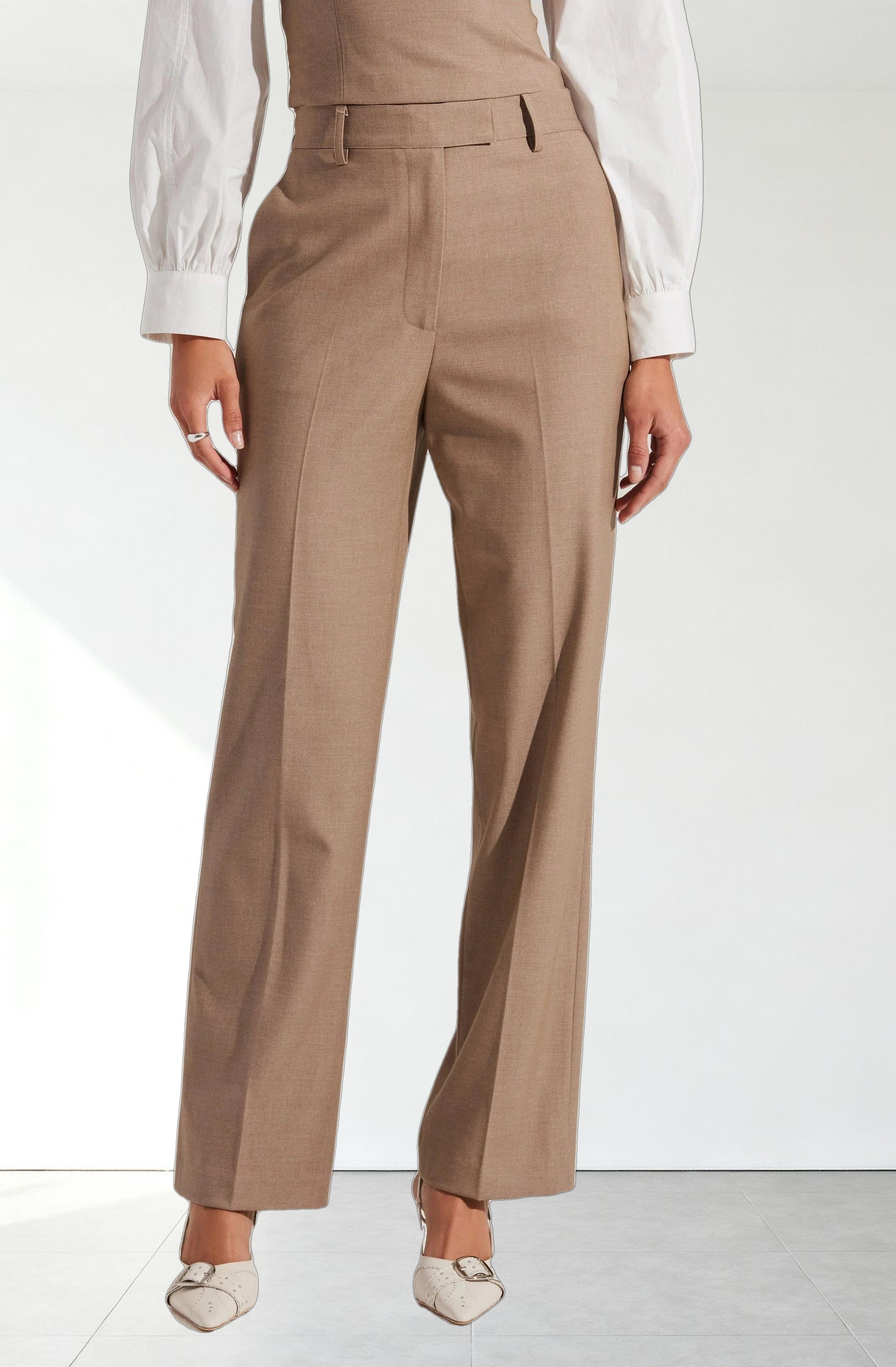 Brooks Pleated Tailored Pants