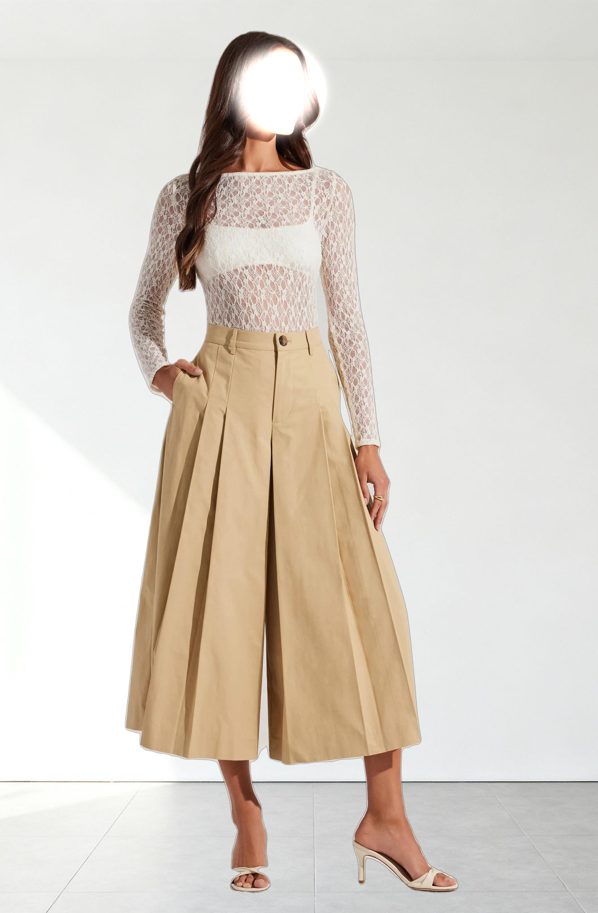 Rowen Pleated Culotte Pants