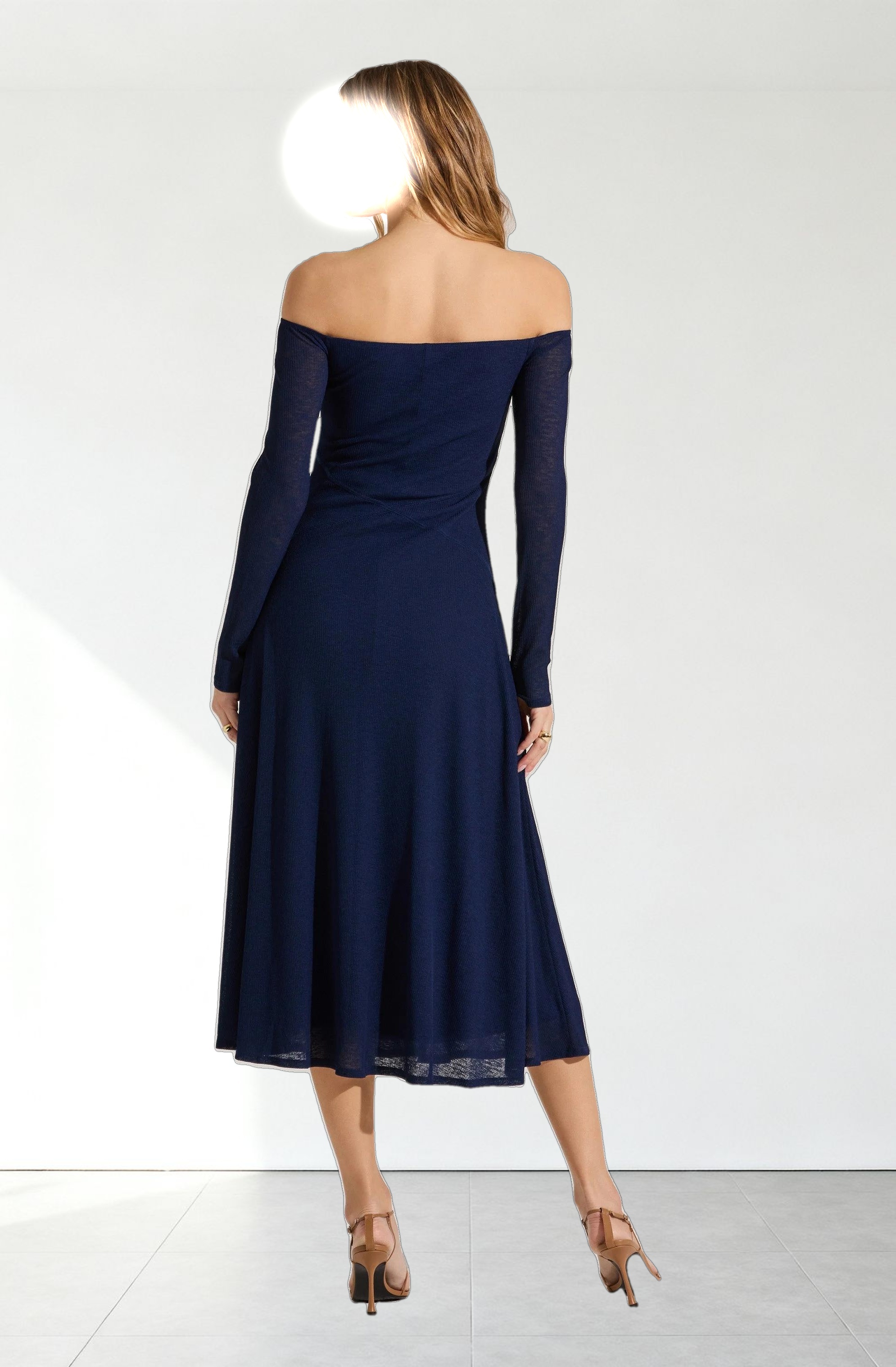 Off Shoulder Midi Dress