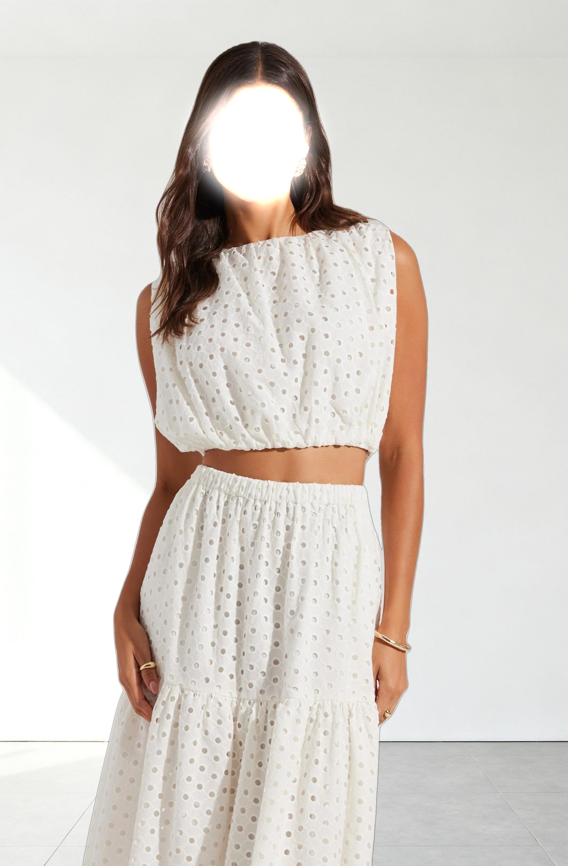 Nalley Eyelet Crop Top