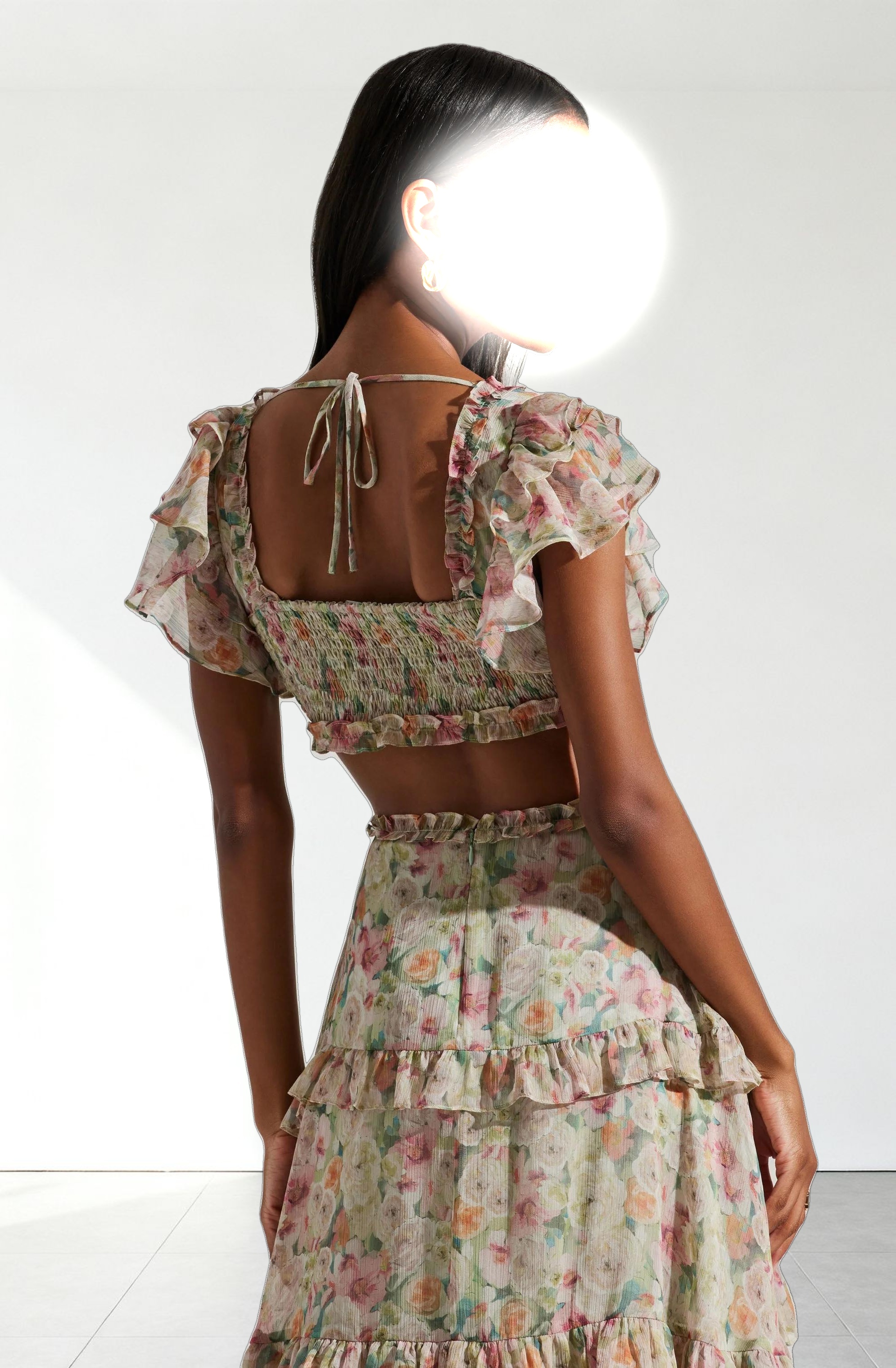 Mable Floral Tiered Ruffle Maxi Dress