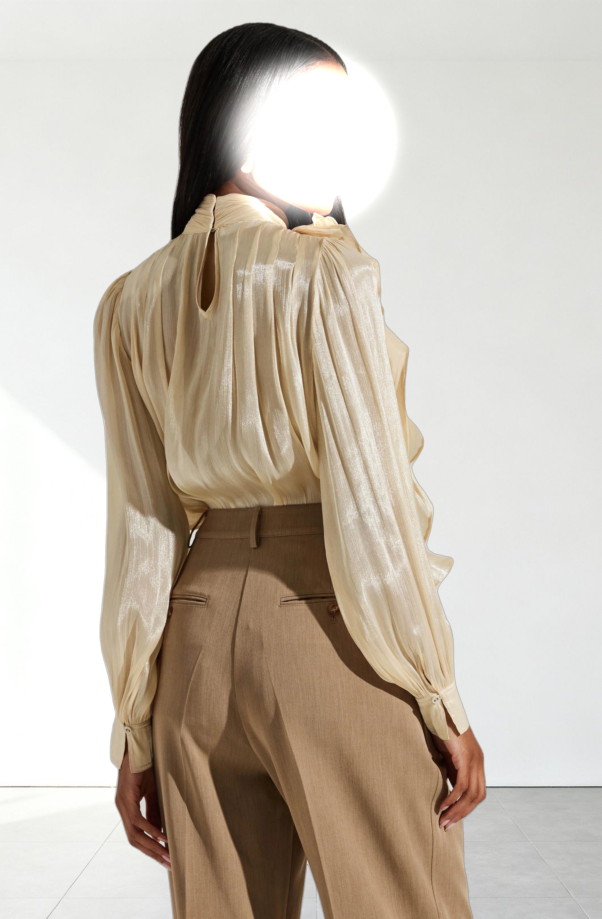 Seren Shimmer Ruffle Detail Top