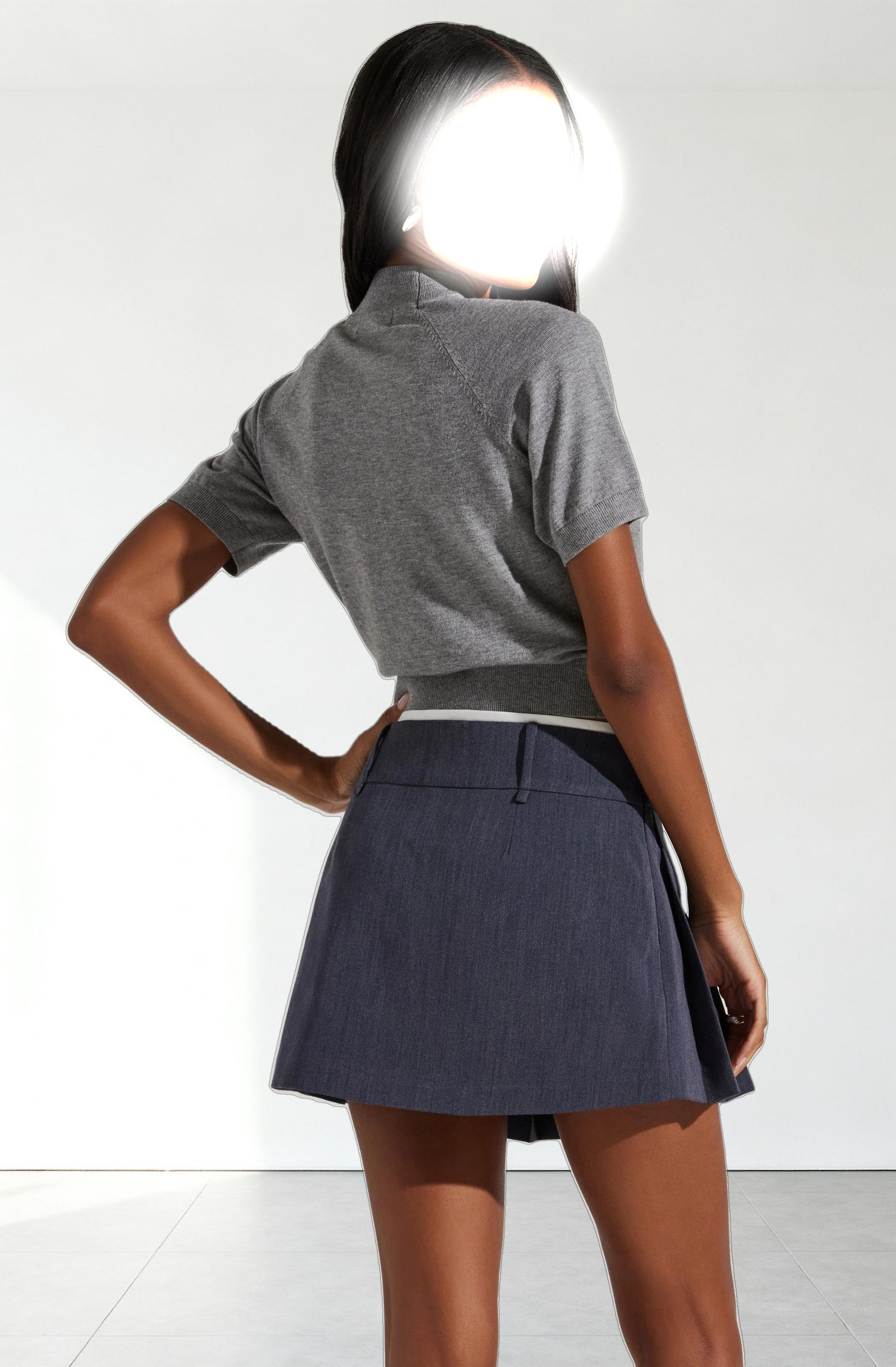 Larine Cropped Mock Neck Sweater