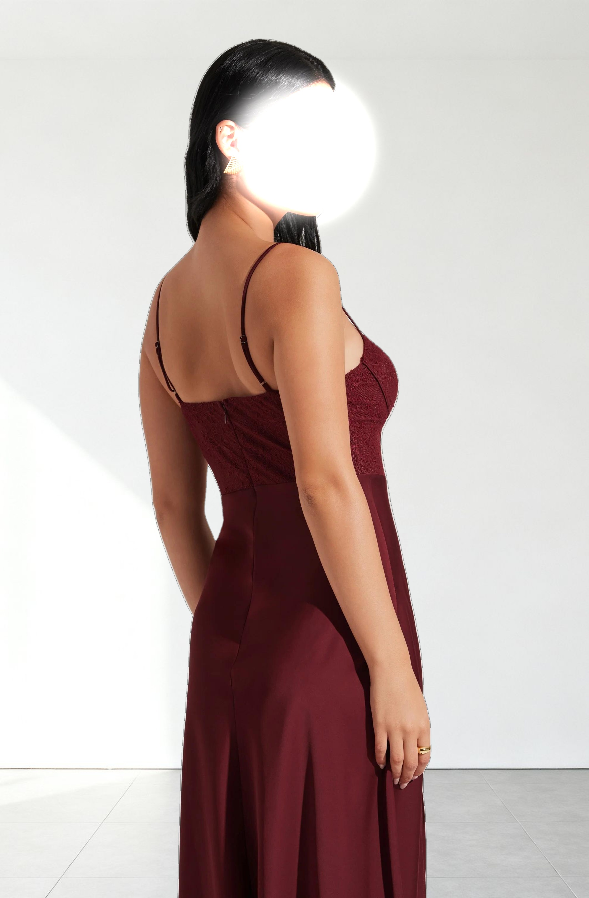 Lace Bustier Midi Dress