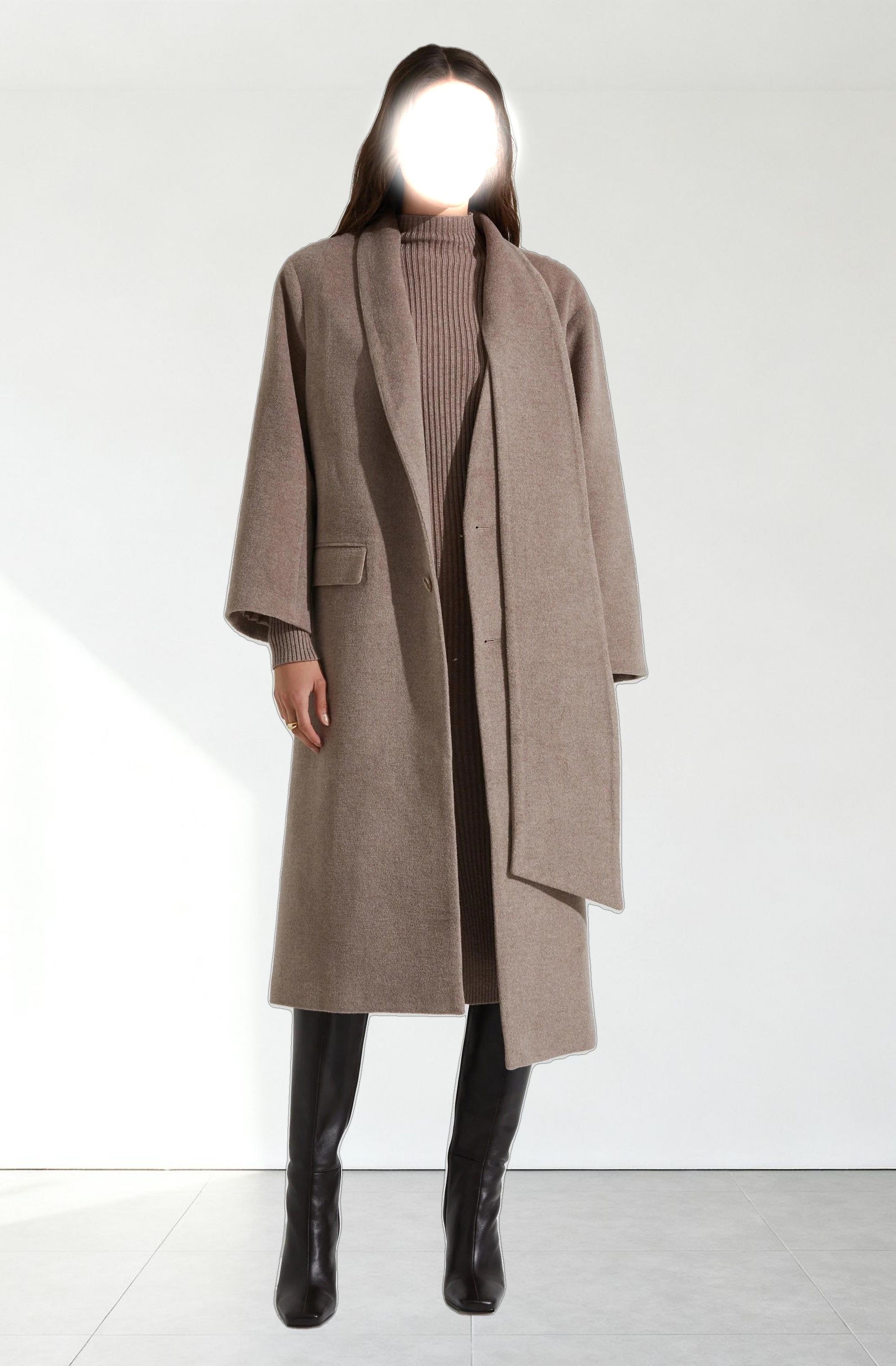 Londyn Scarf Longline Coat