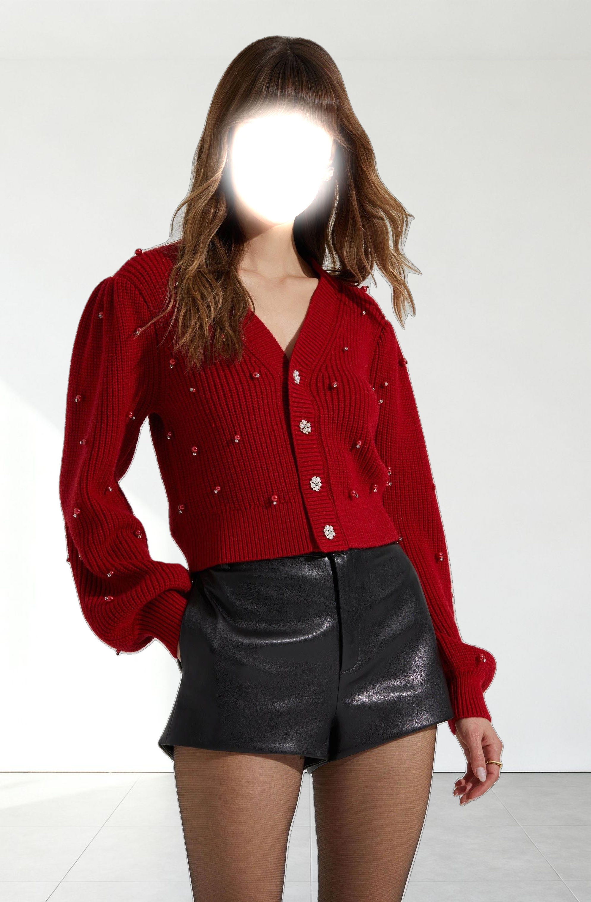 Delsie Pearl Embellished Cardigan