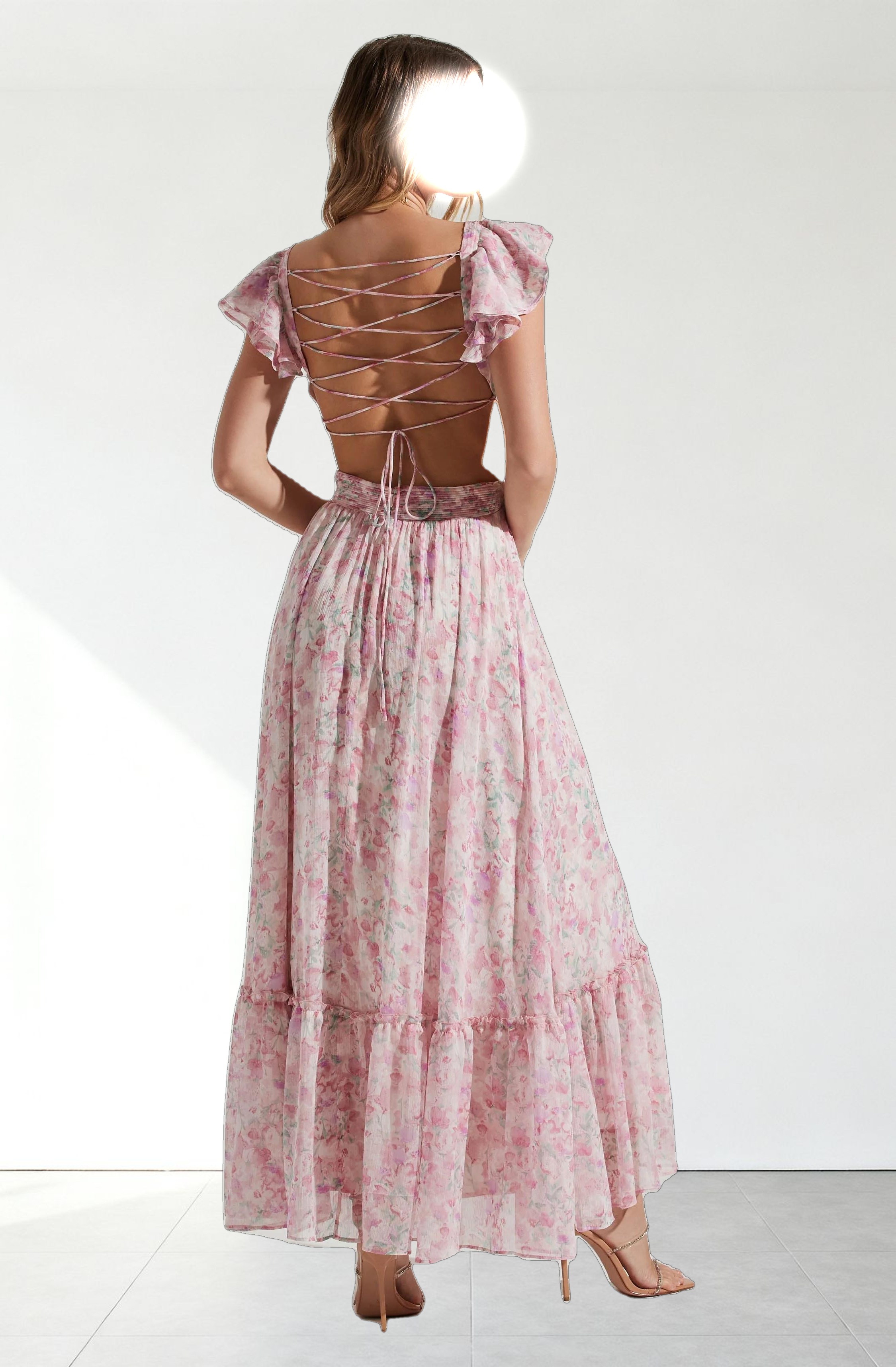 Primrose Floral Strappy Back Maxi Dress