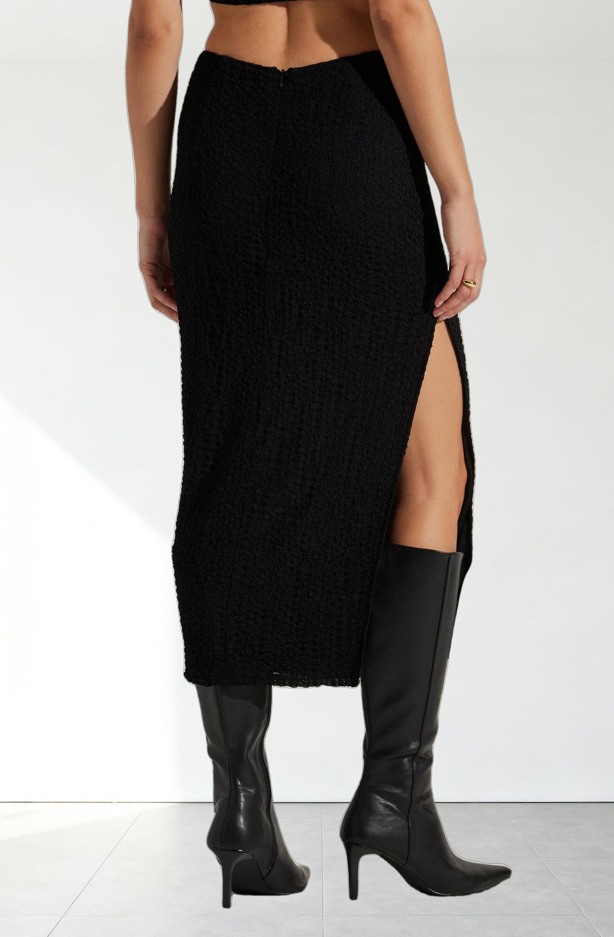 Keely Textured Midi Skirt