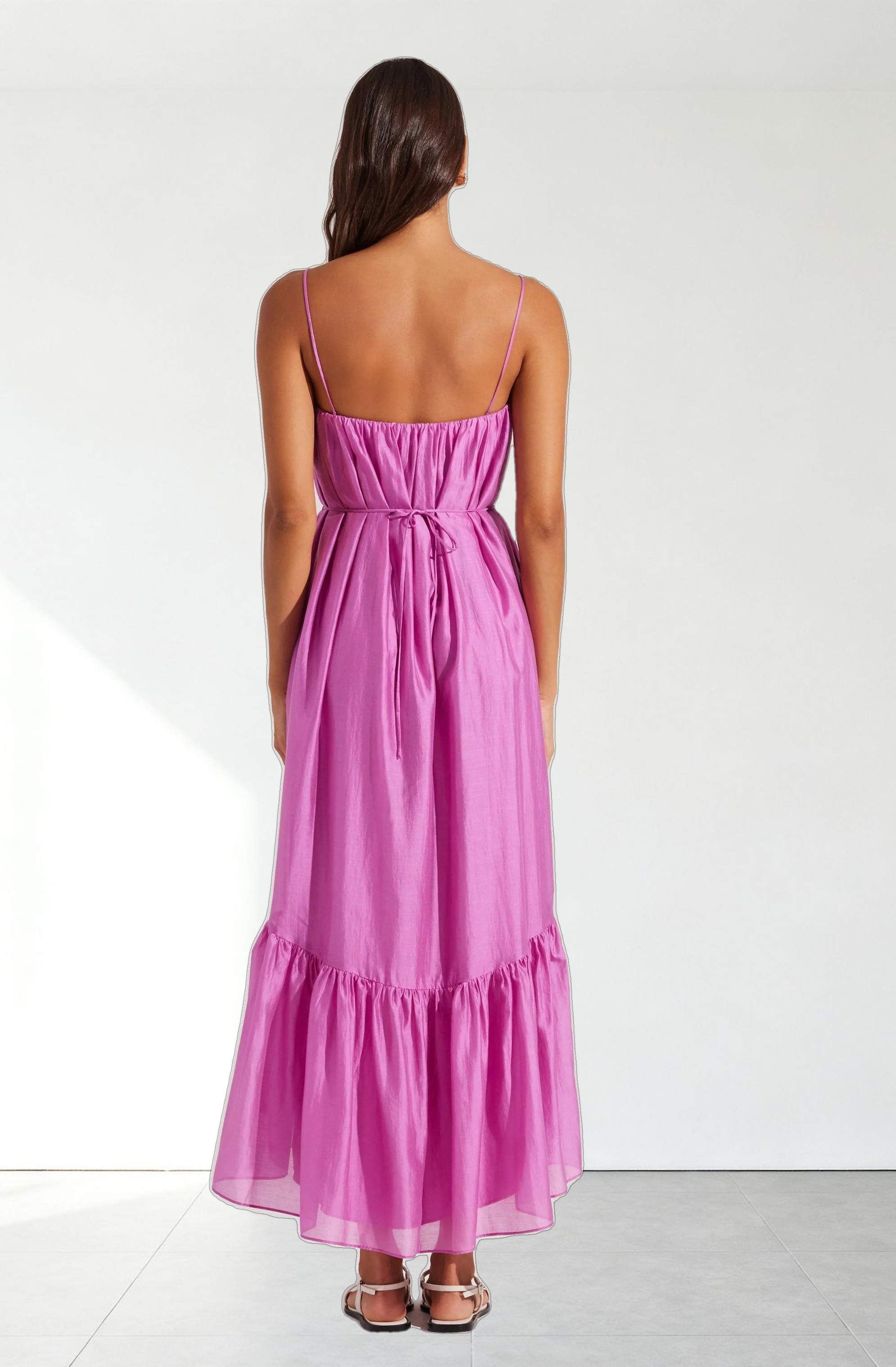 Elisha Tiered High-Low Maxi Dress