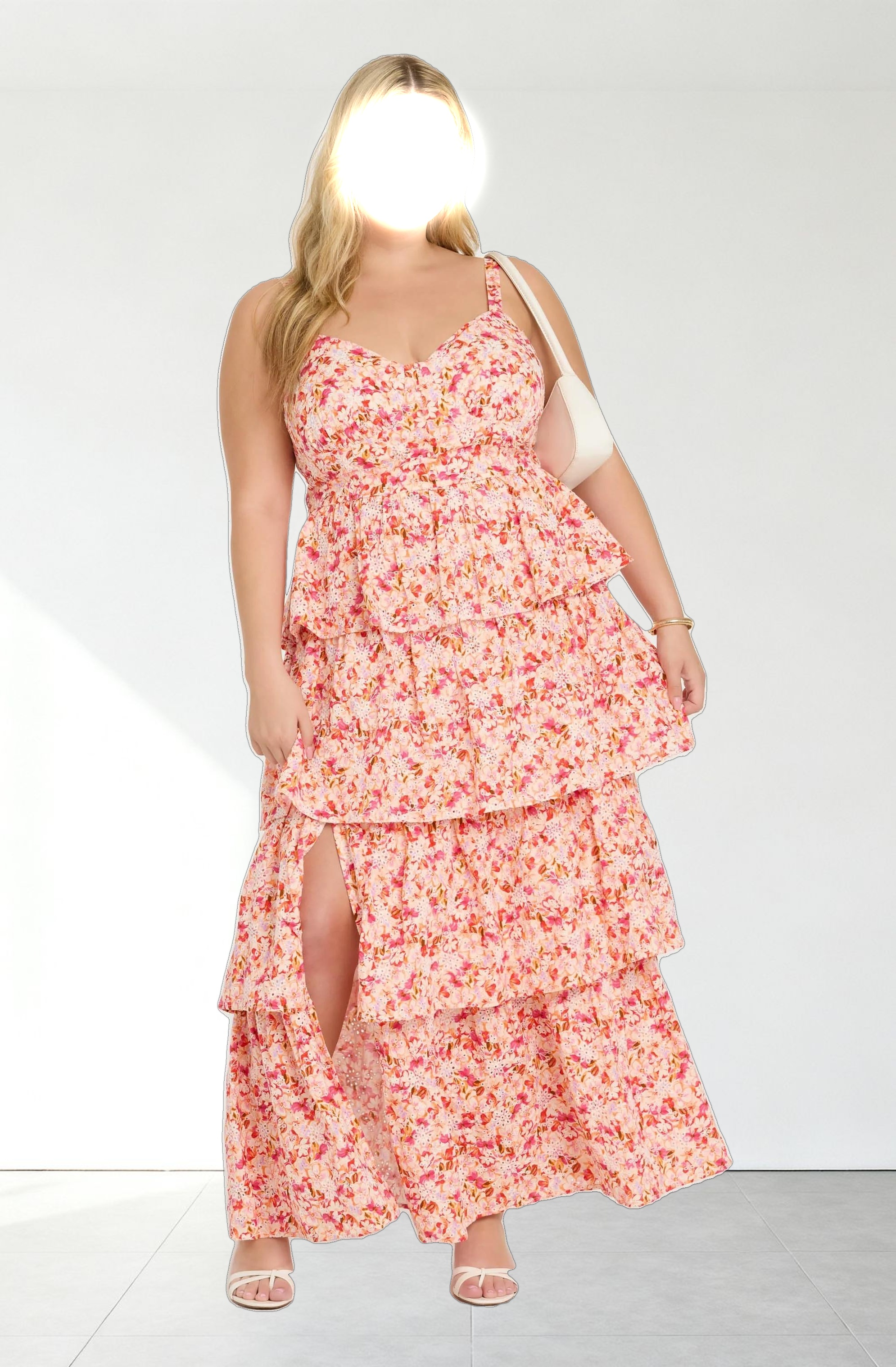 Midsummer Eyelet Tiered Maxi Dress