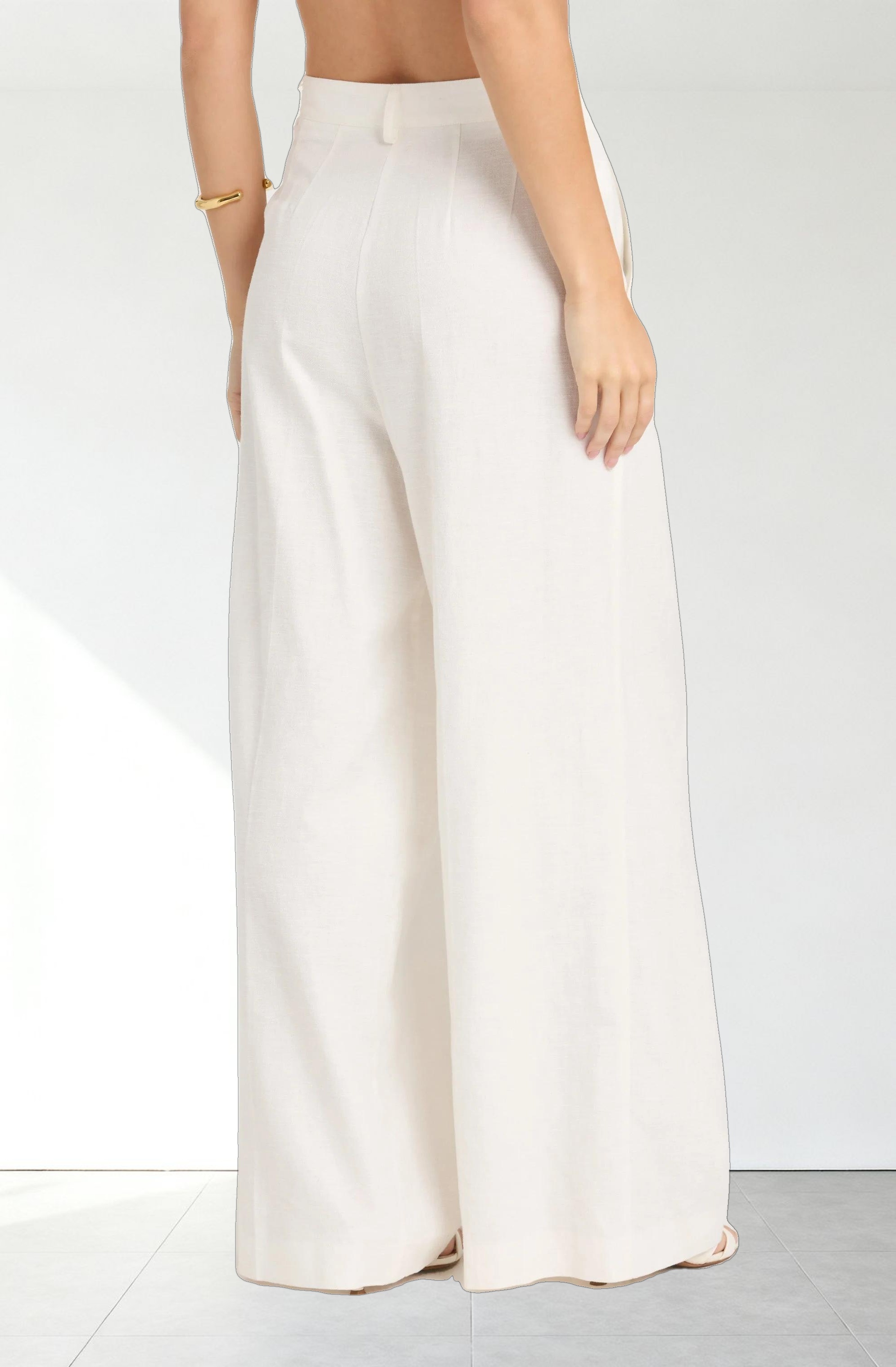 Milani Linen-Blend Trouser Pants