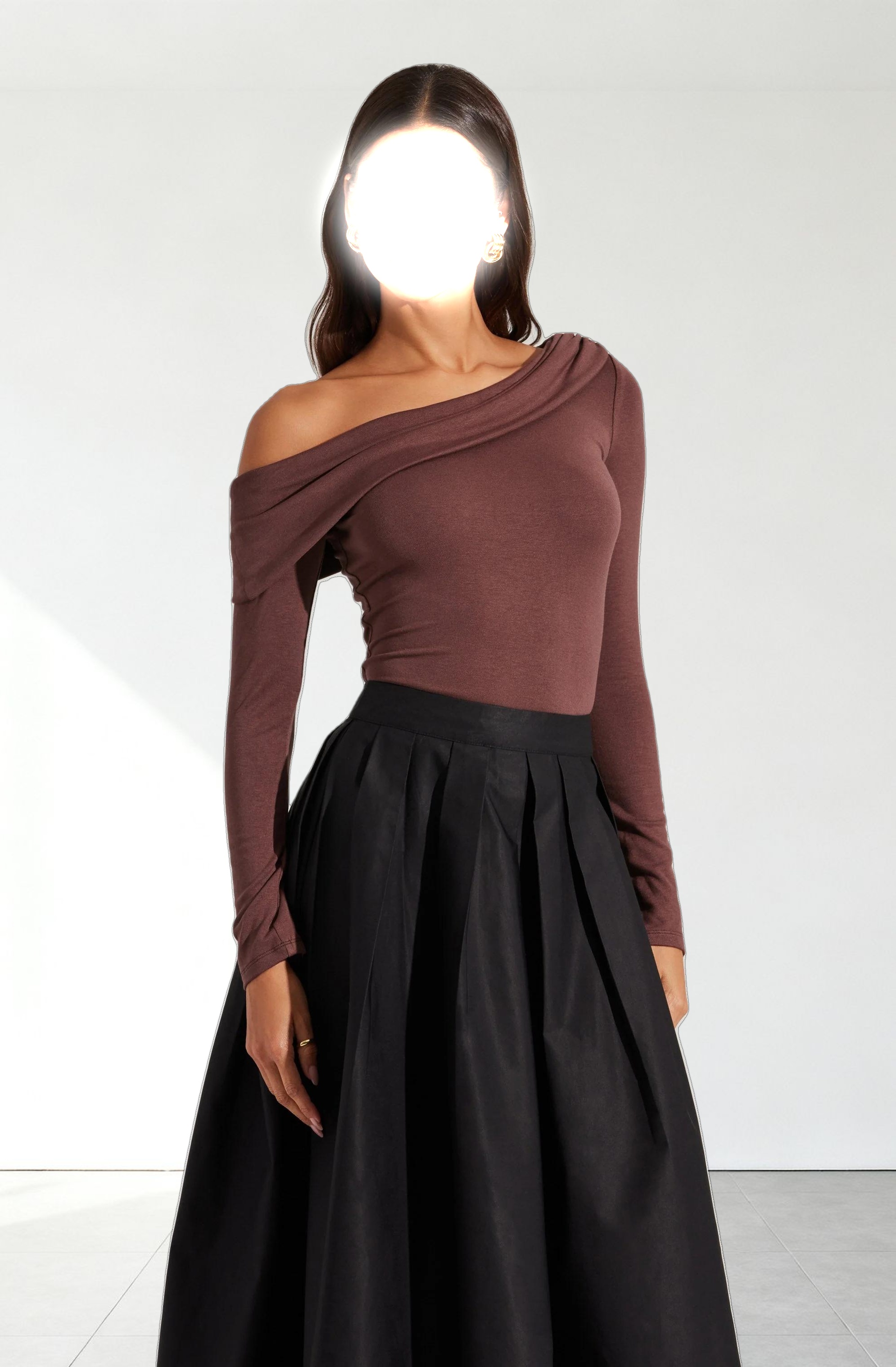 Draped Off Shoulder Top