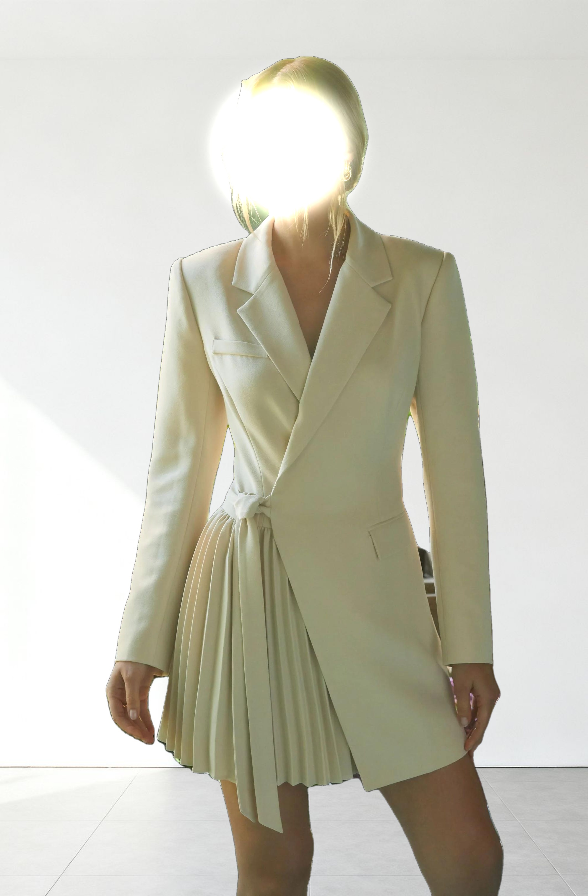 Kesari Pleated Blazer Wrap Dress