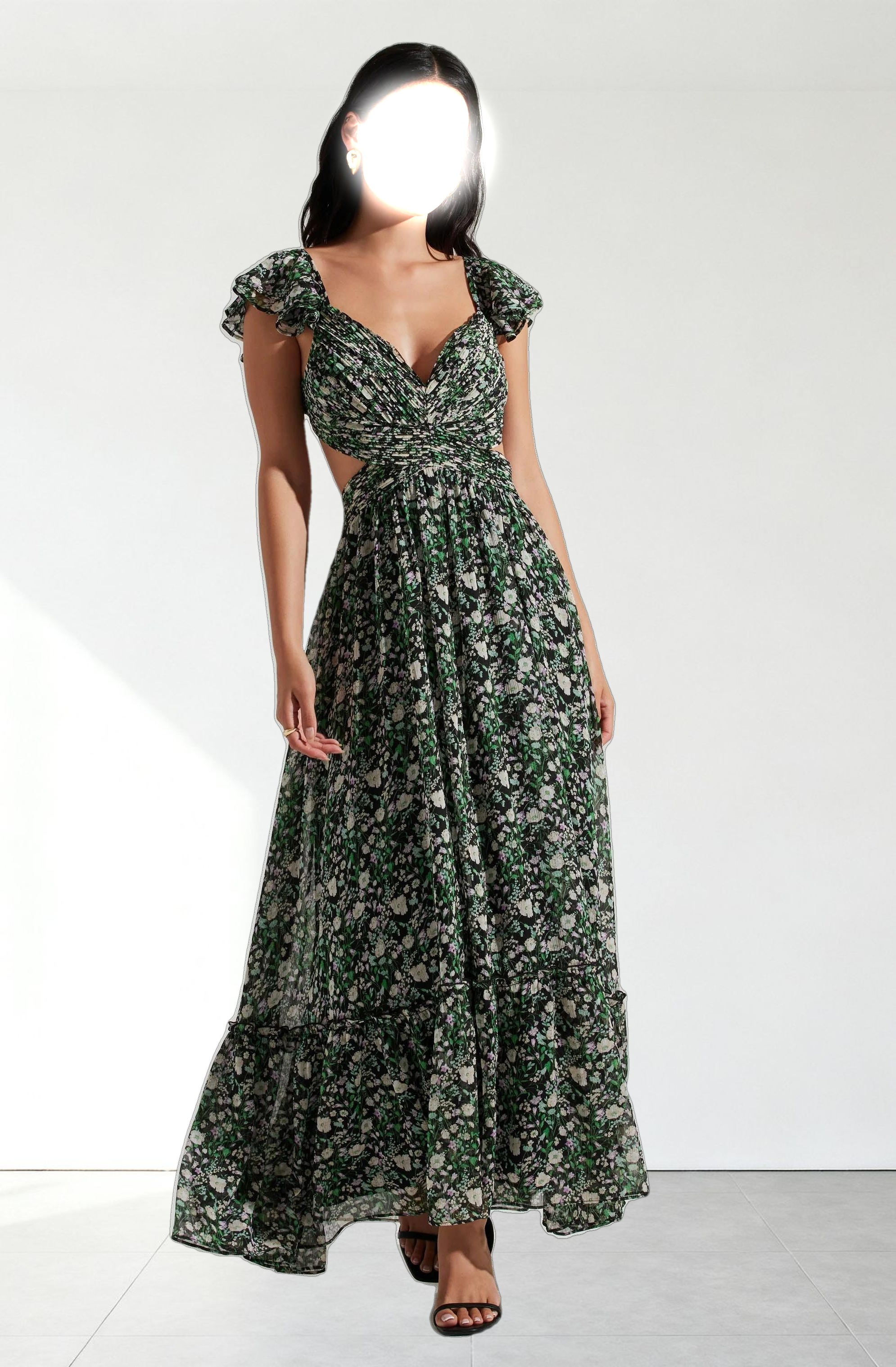 Primrose Floral Strappy Back Maxi Dress
