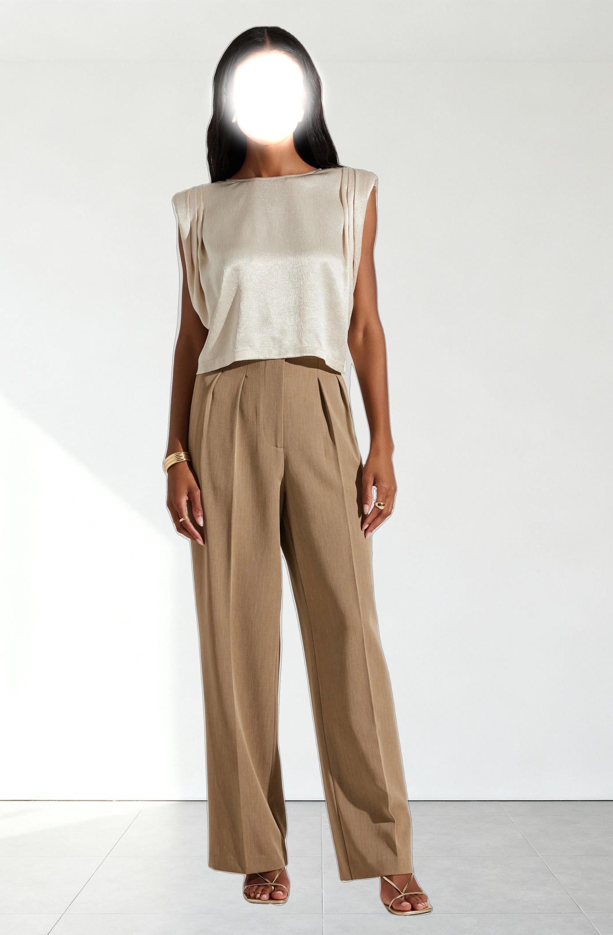 Isola Boxy Shoulder Pad Top
