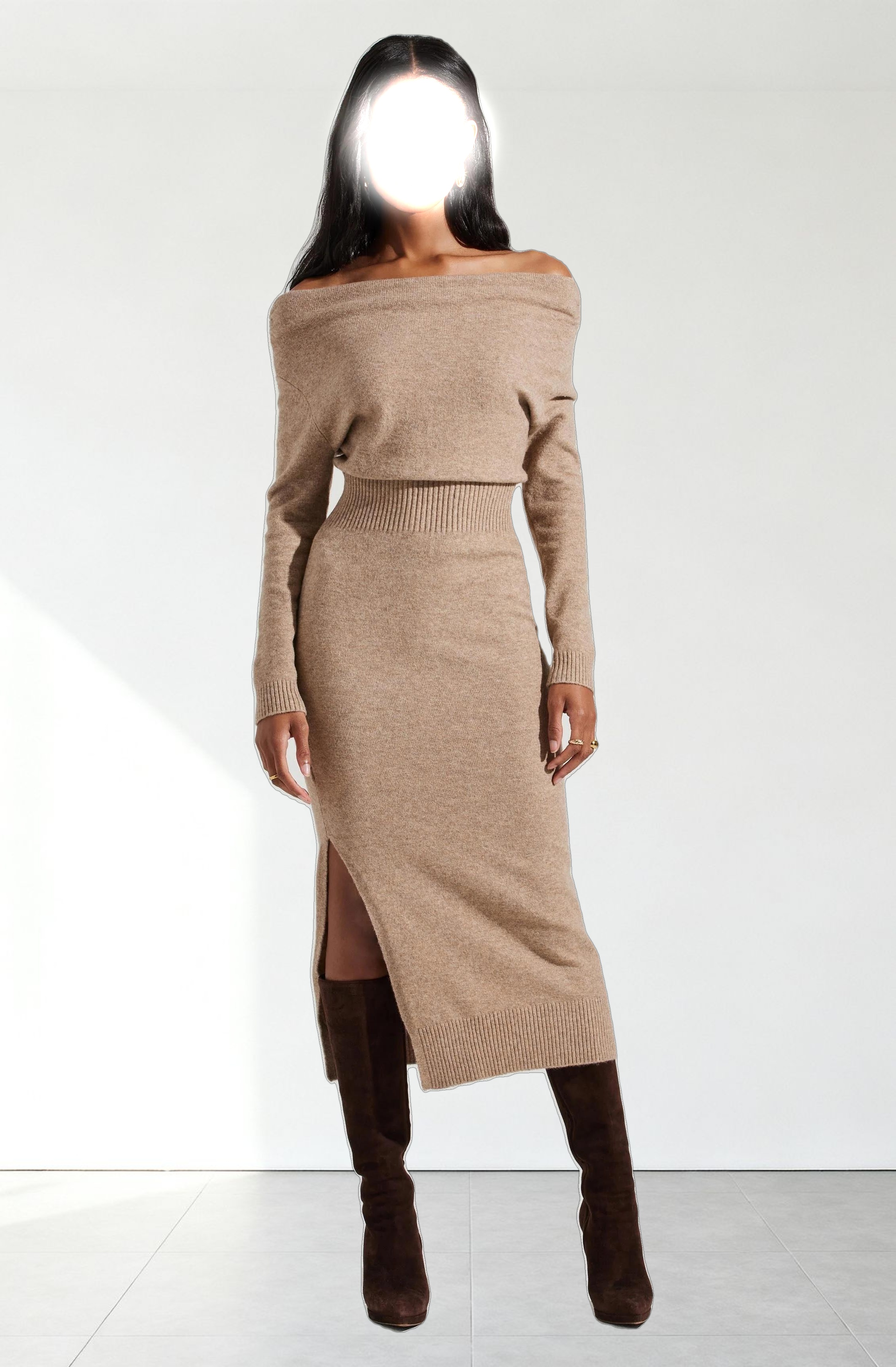 Cora Off Shoulder Sweater Dress
