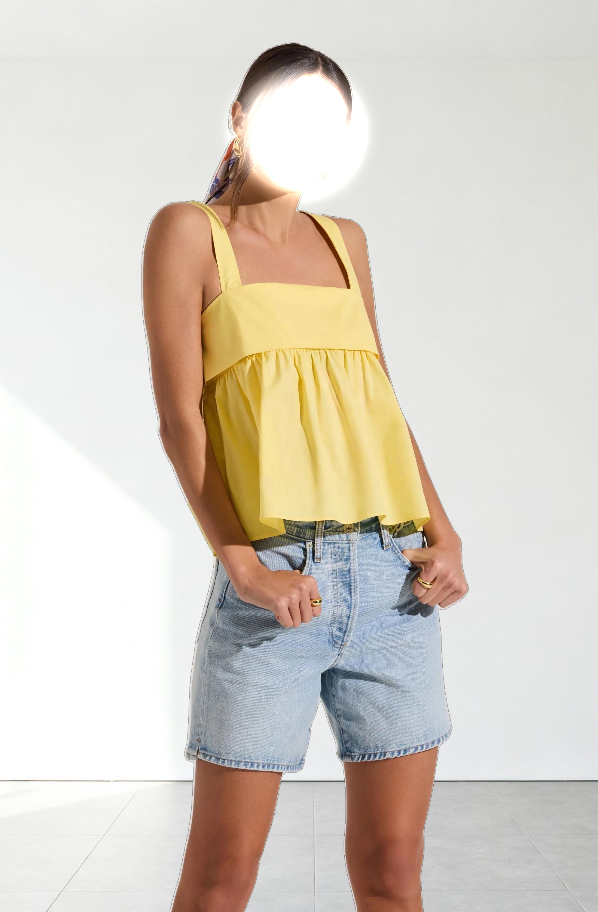 Square Neck Babydoll Top