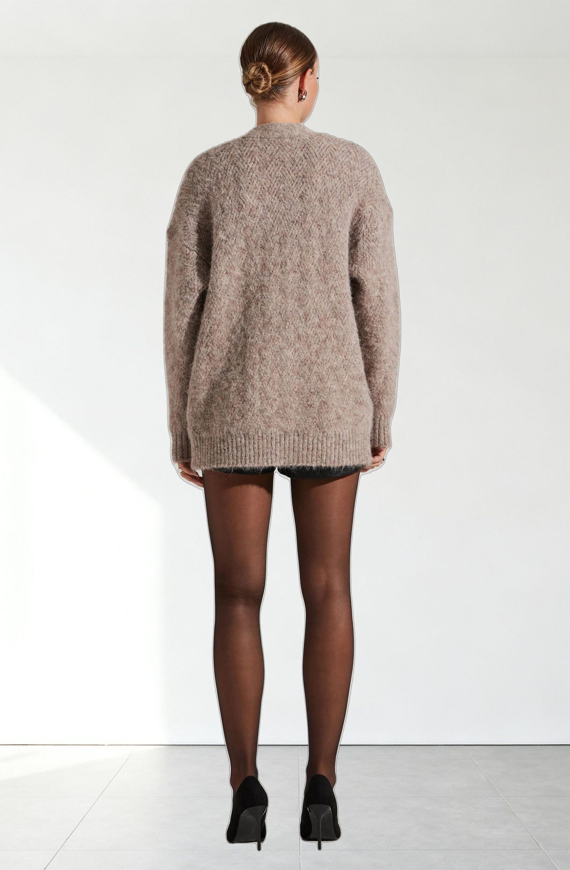 Charli Brushed-Effect Cardigan Sweater