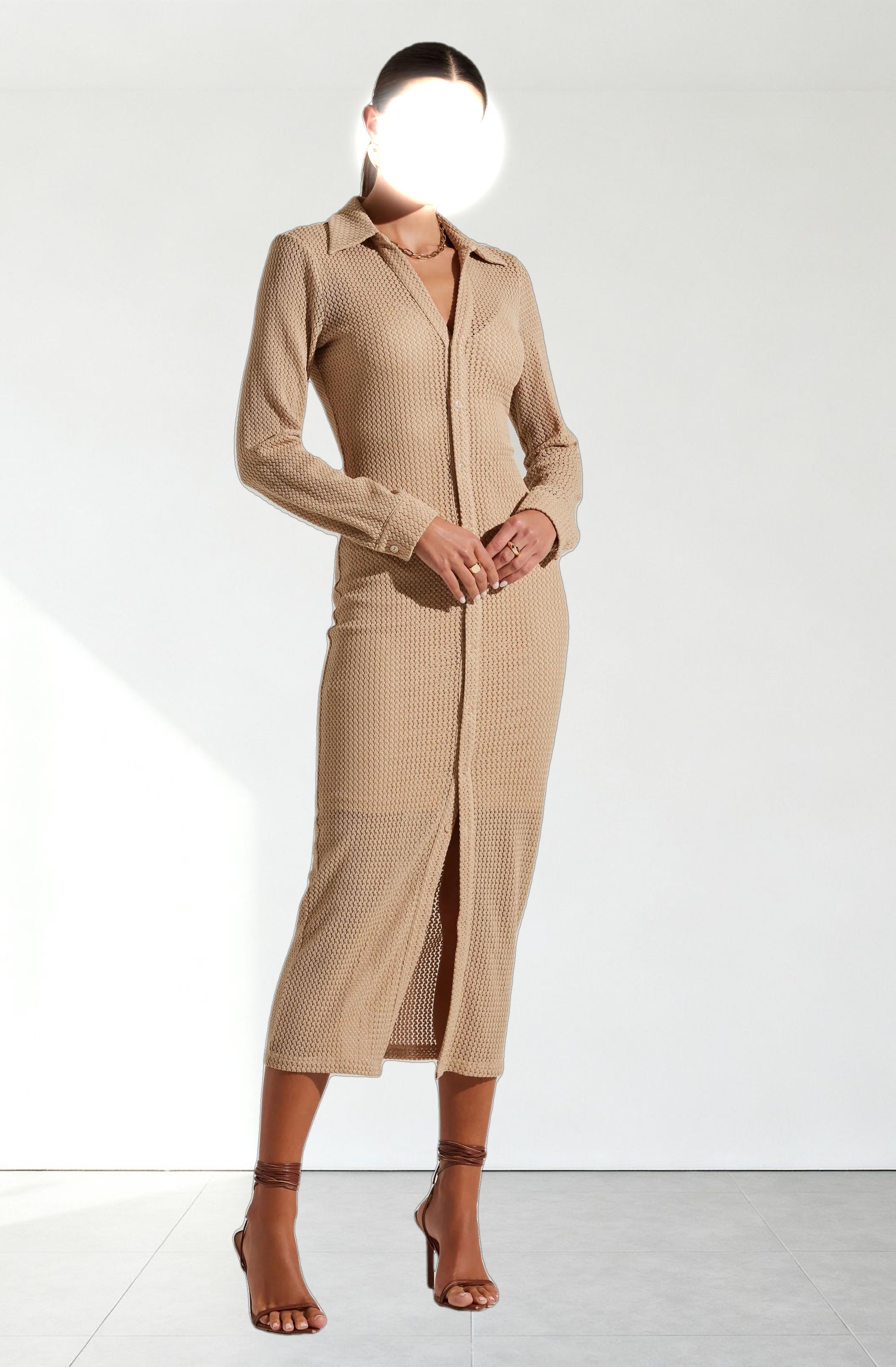 Tawna Open Stitch Midi Dress