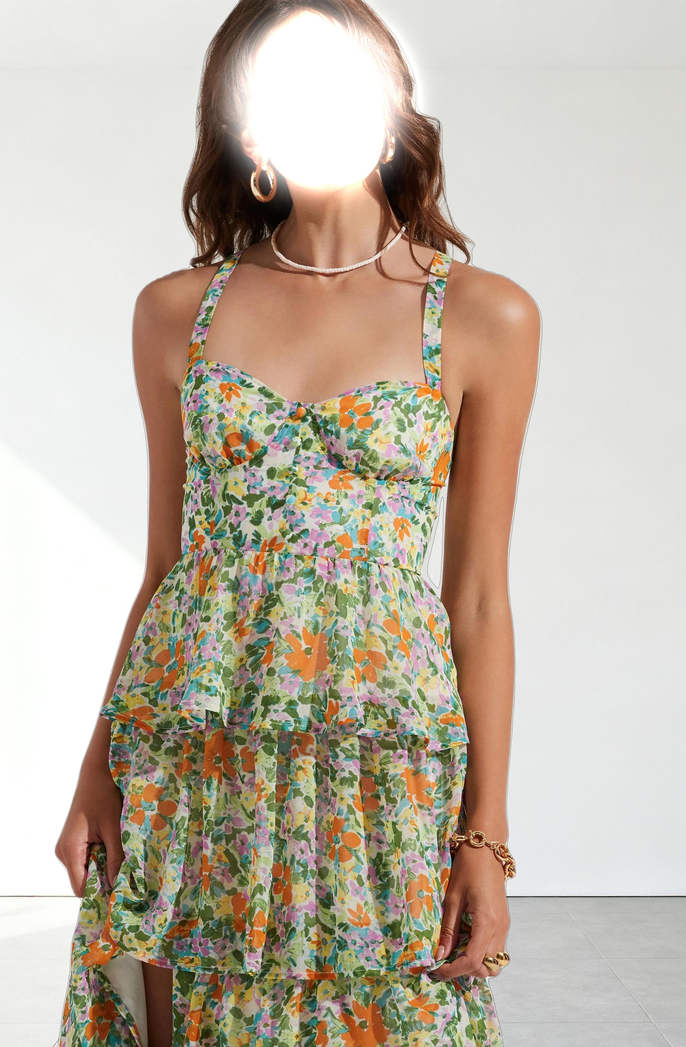 Midsummer Floral Tiered Maxi Dress