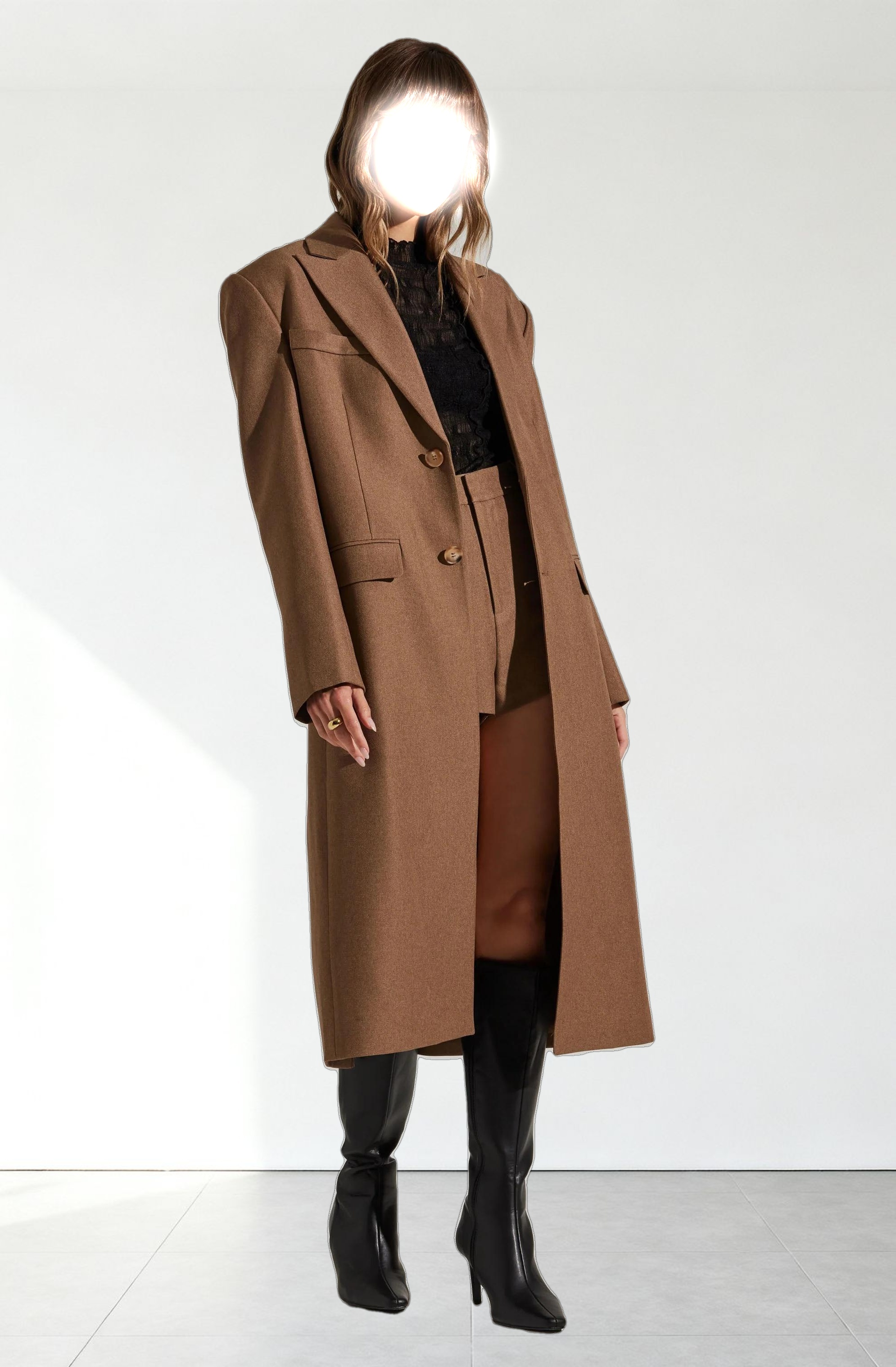 Brylee Longline Single Breasted Coat