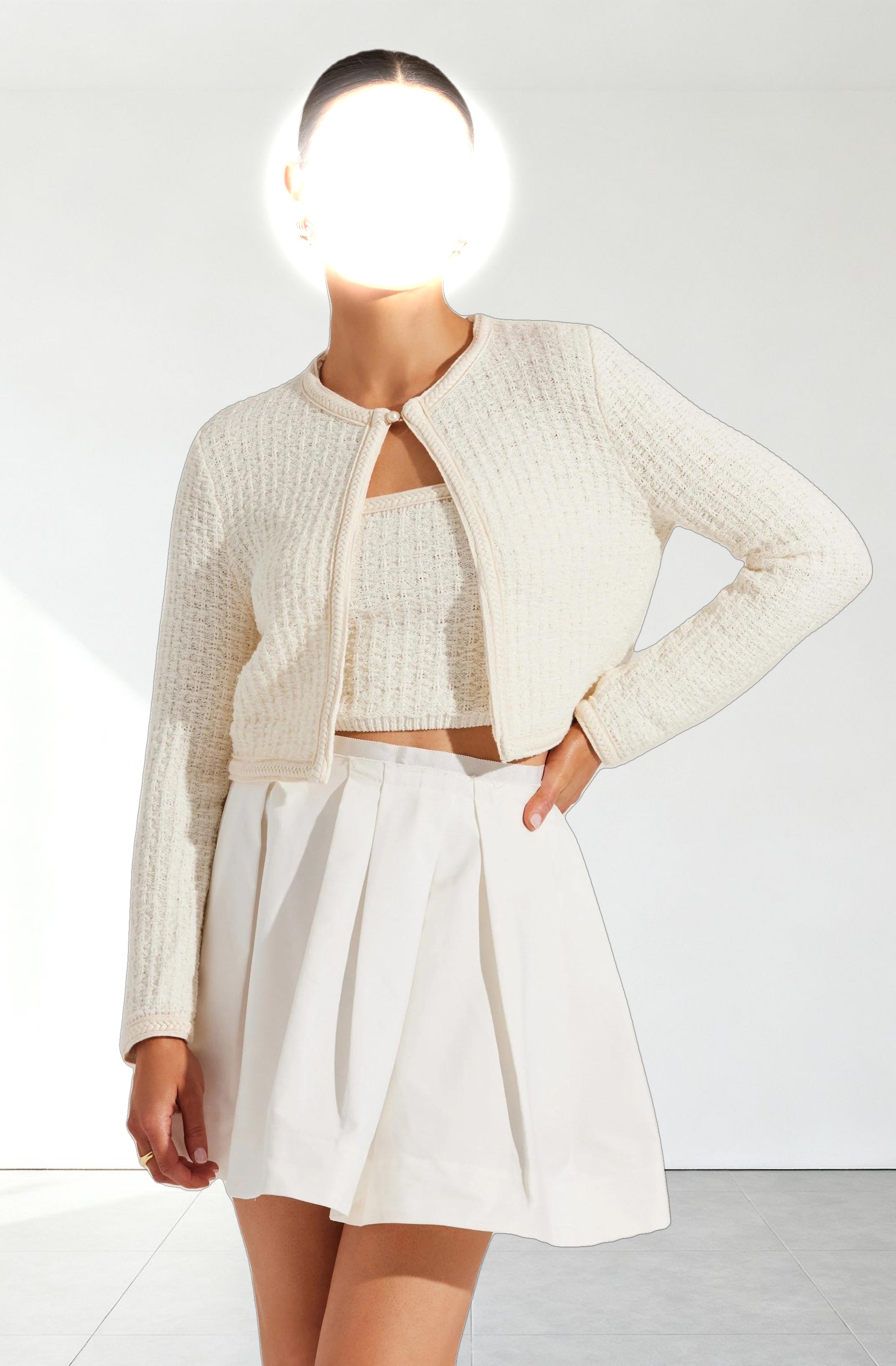 Blaise Pearl Button Cardigan