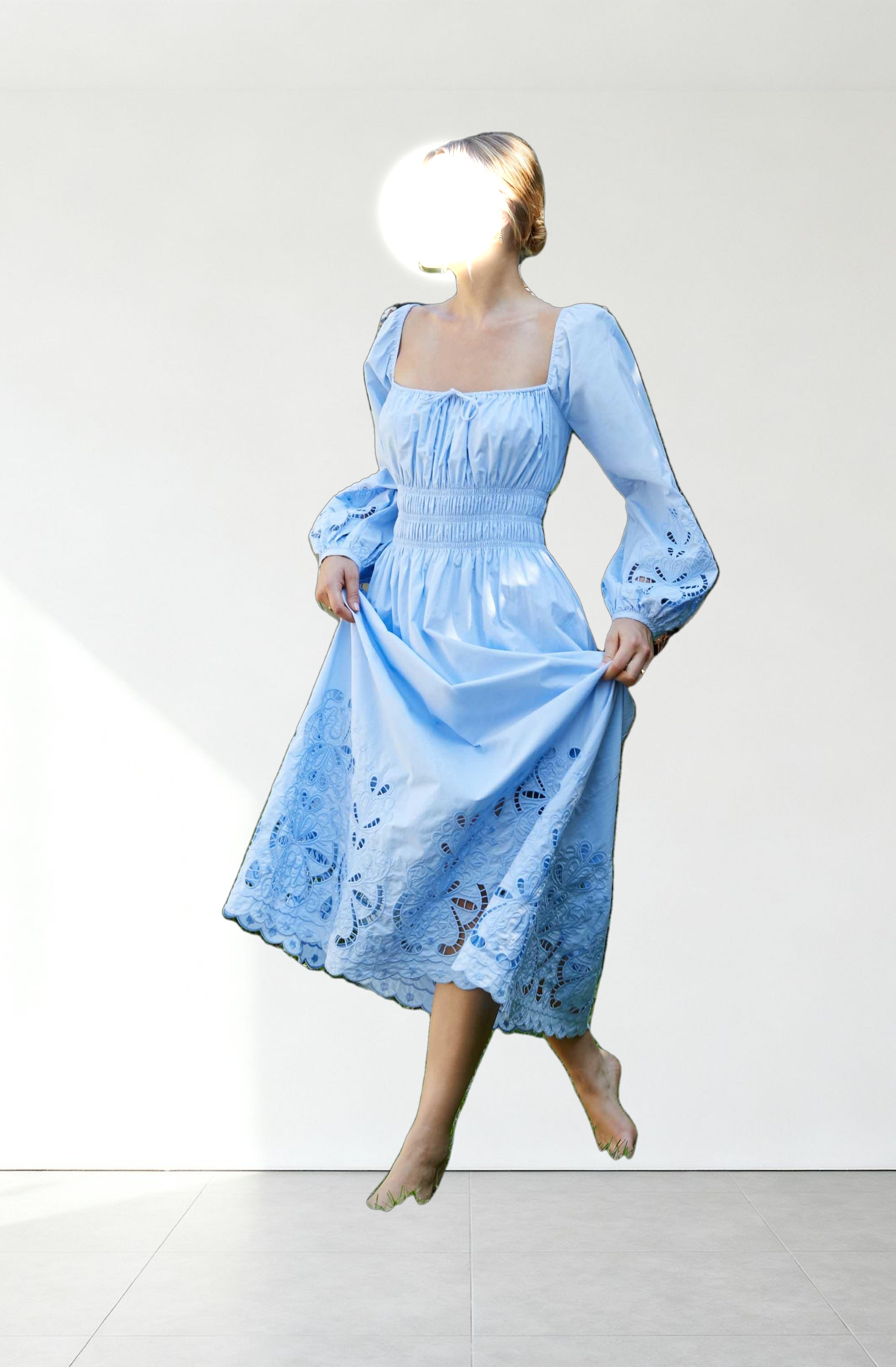 Wisnia Eyelet Embroidered Dress