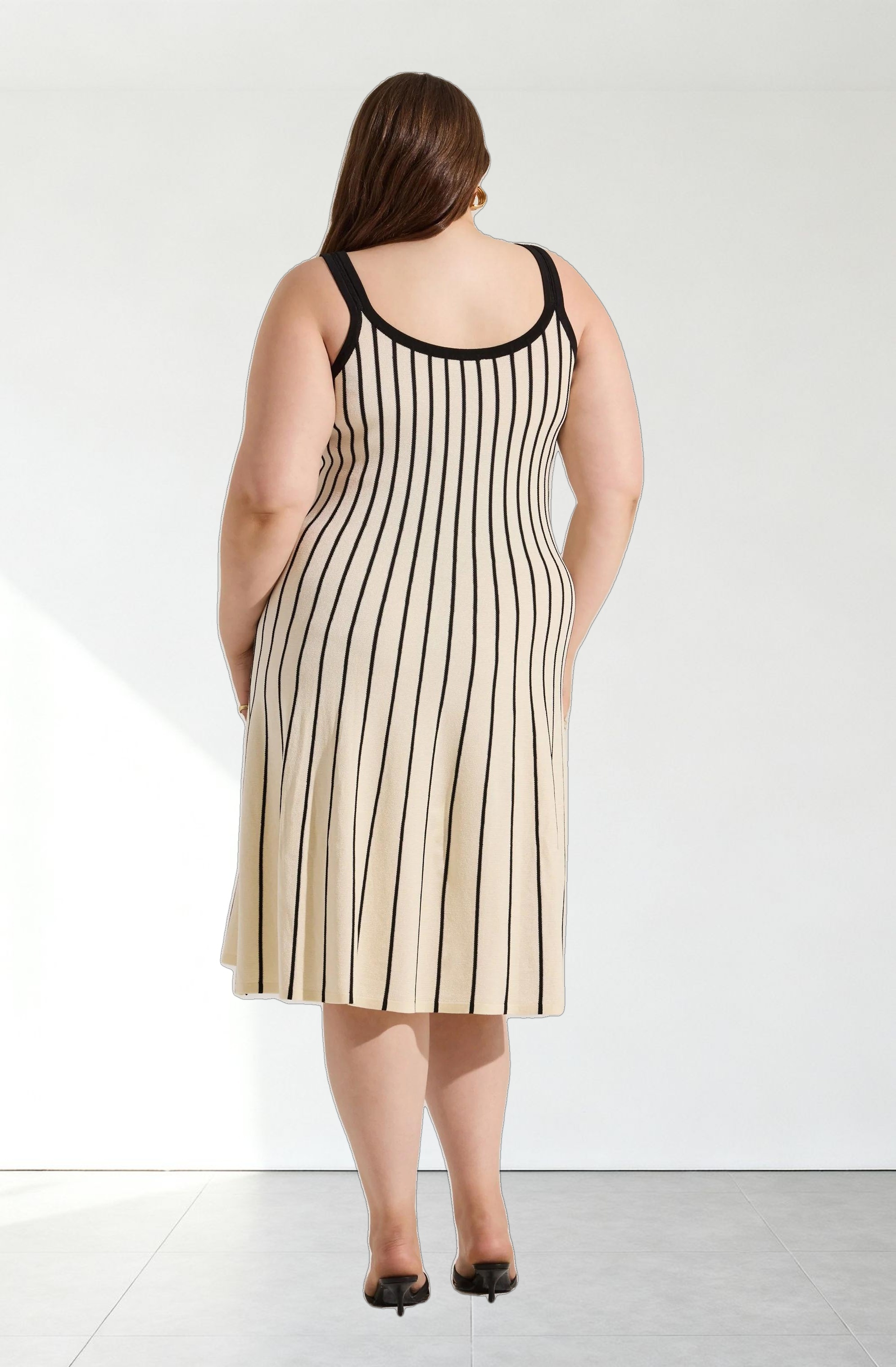 Irecia Stripe Sweater Midi Dress