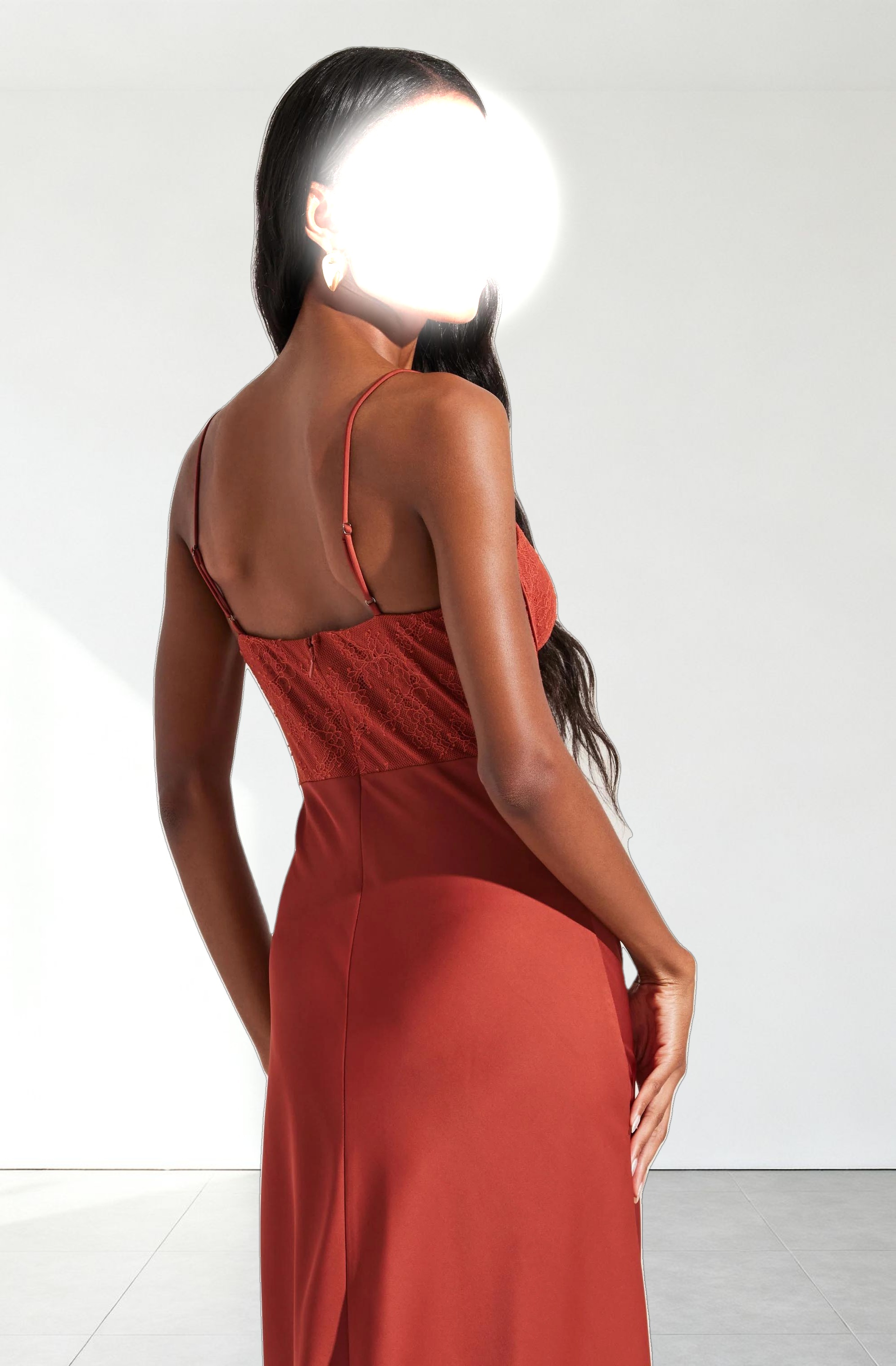 Lace Bustier Midi Dress