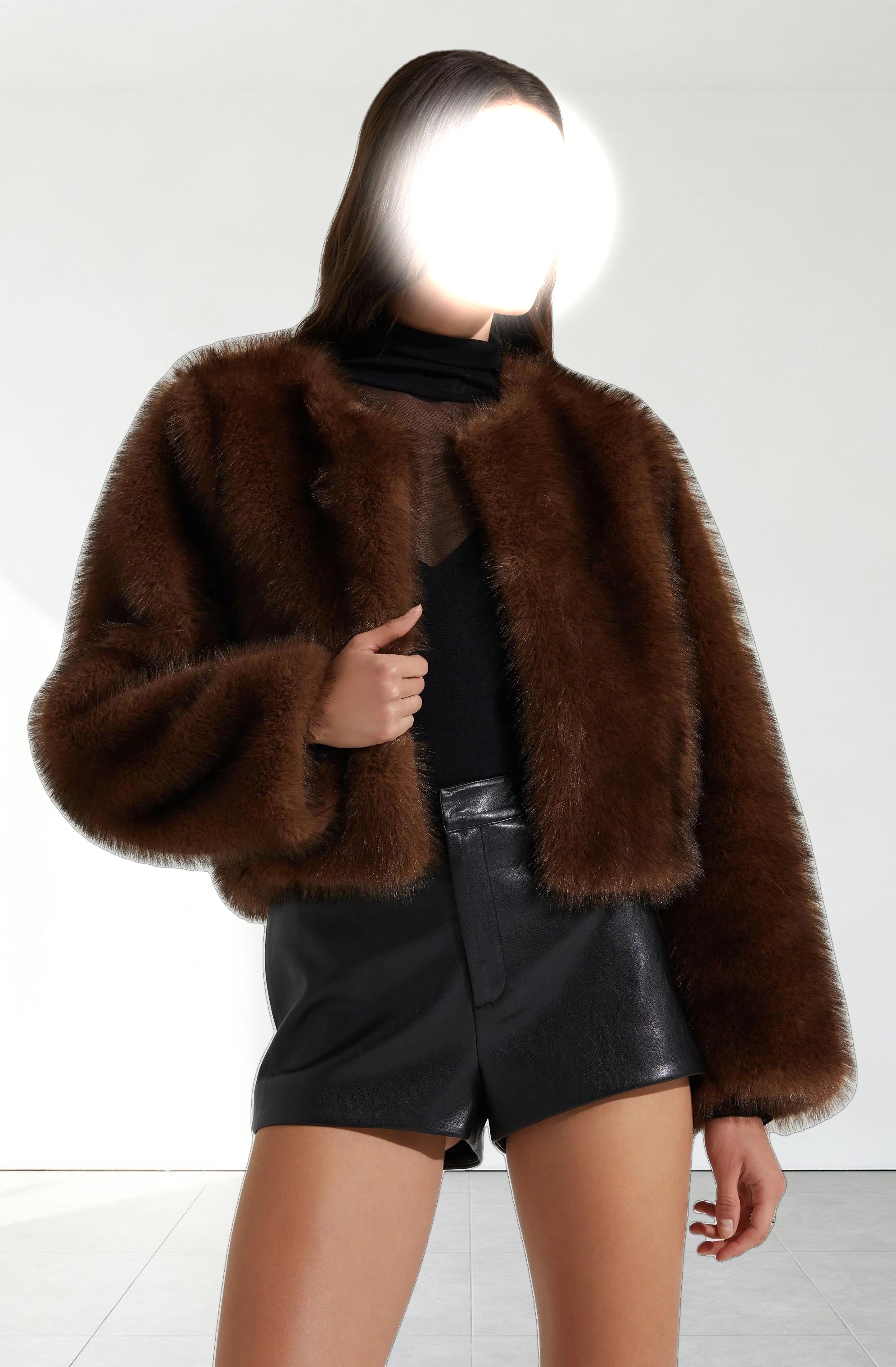 Doxey Faux Fur Cropped Jacket