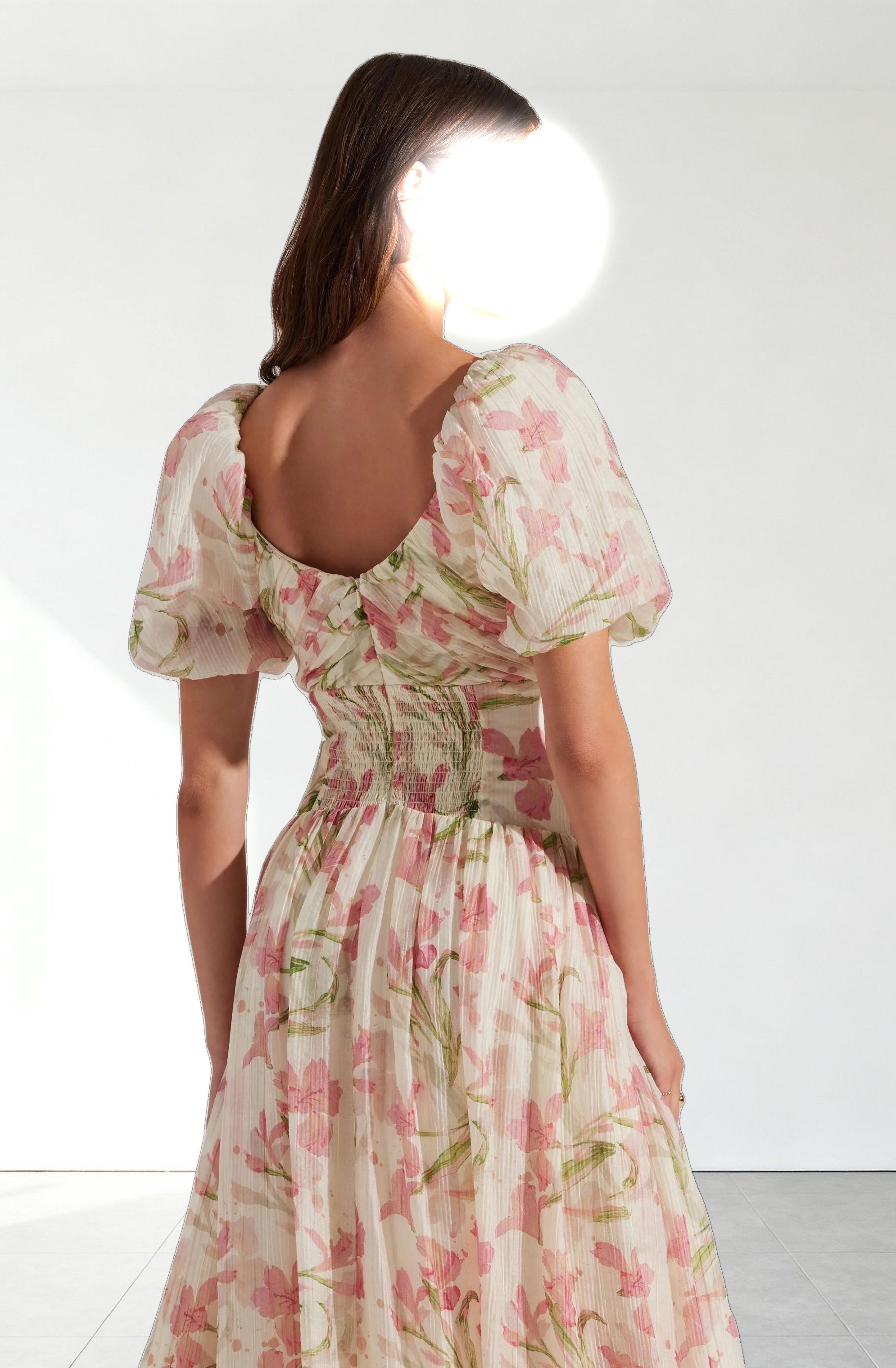 Sasilia Floral Puff Sleeve Dress