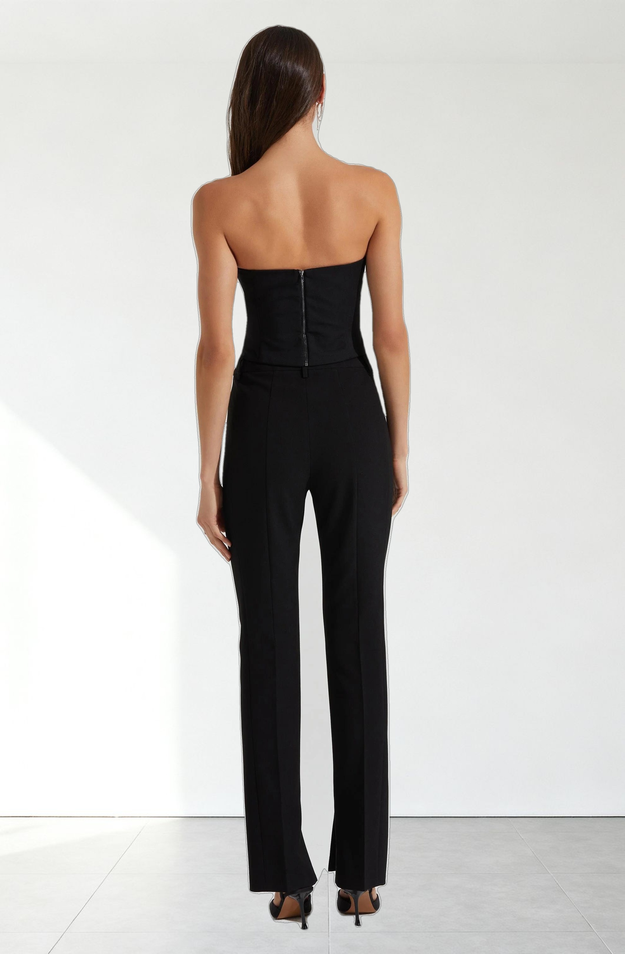 Amell Strapless Rhinestone Trim Top