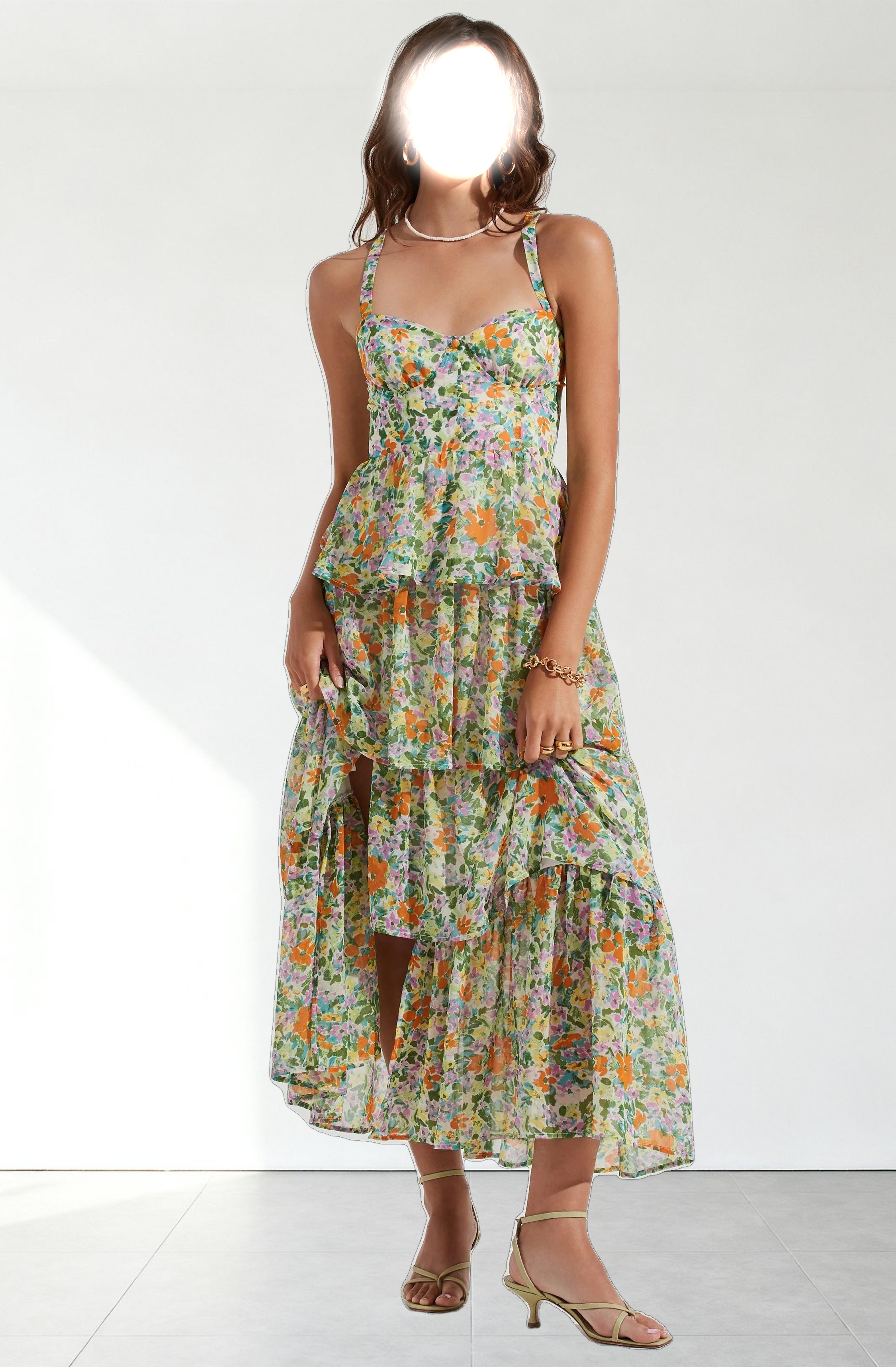 Midsummer Floral Tiered Maxi Dress