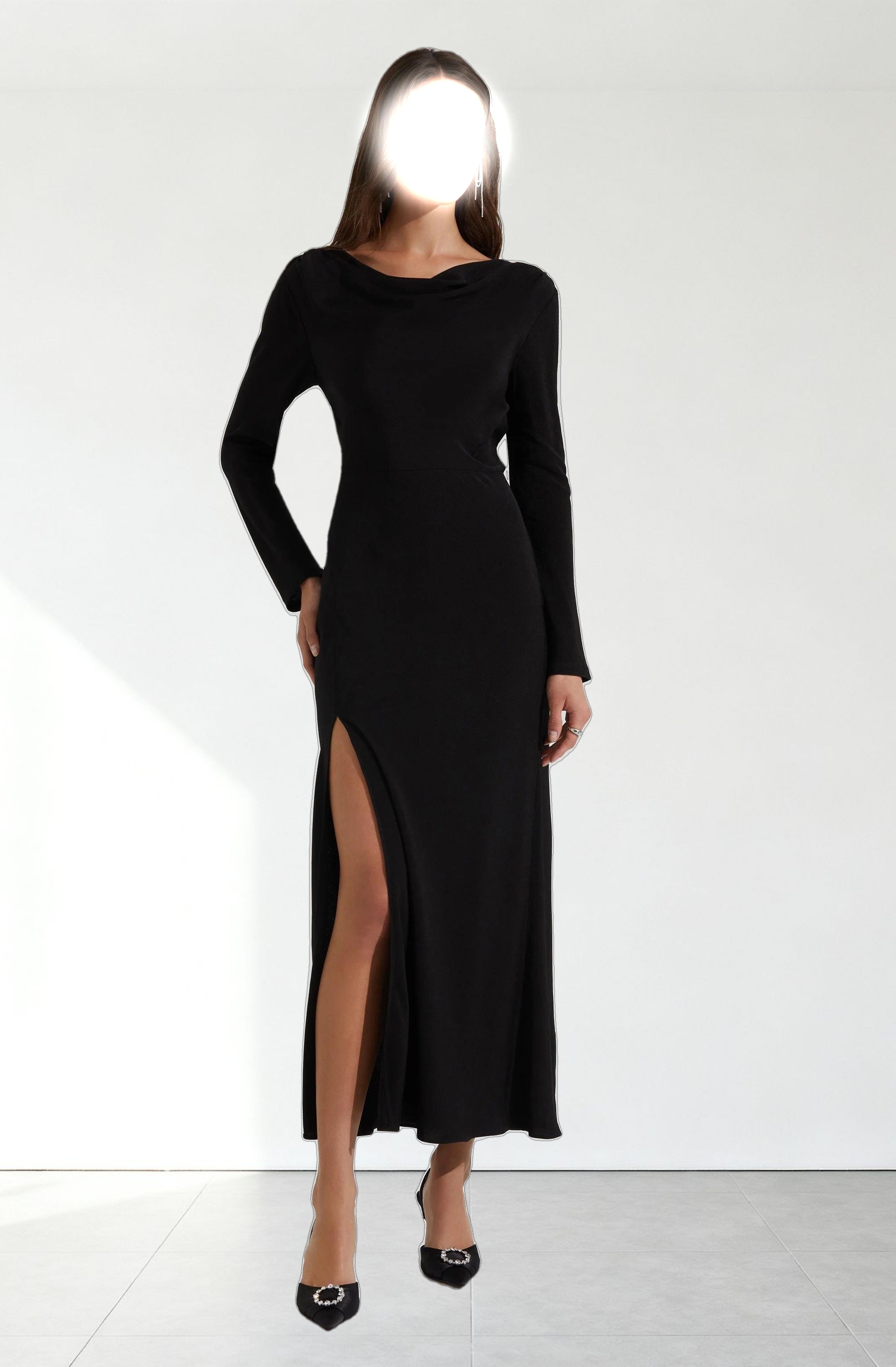 Decima Cowl Neck Maxi Dress