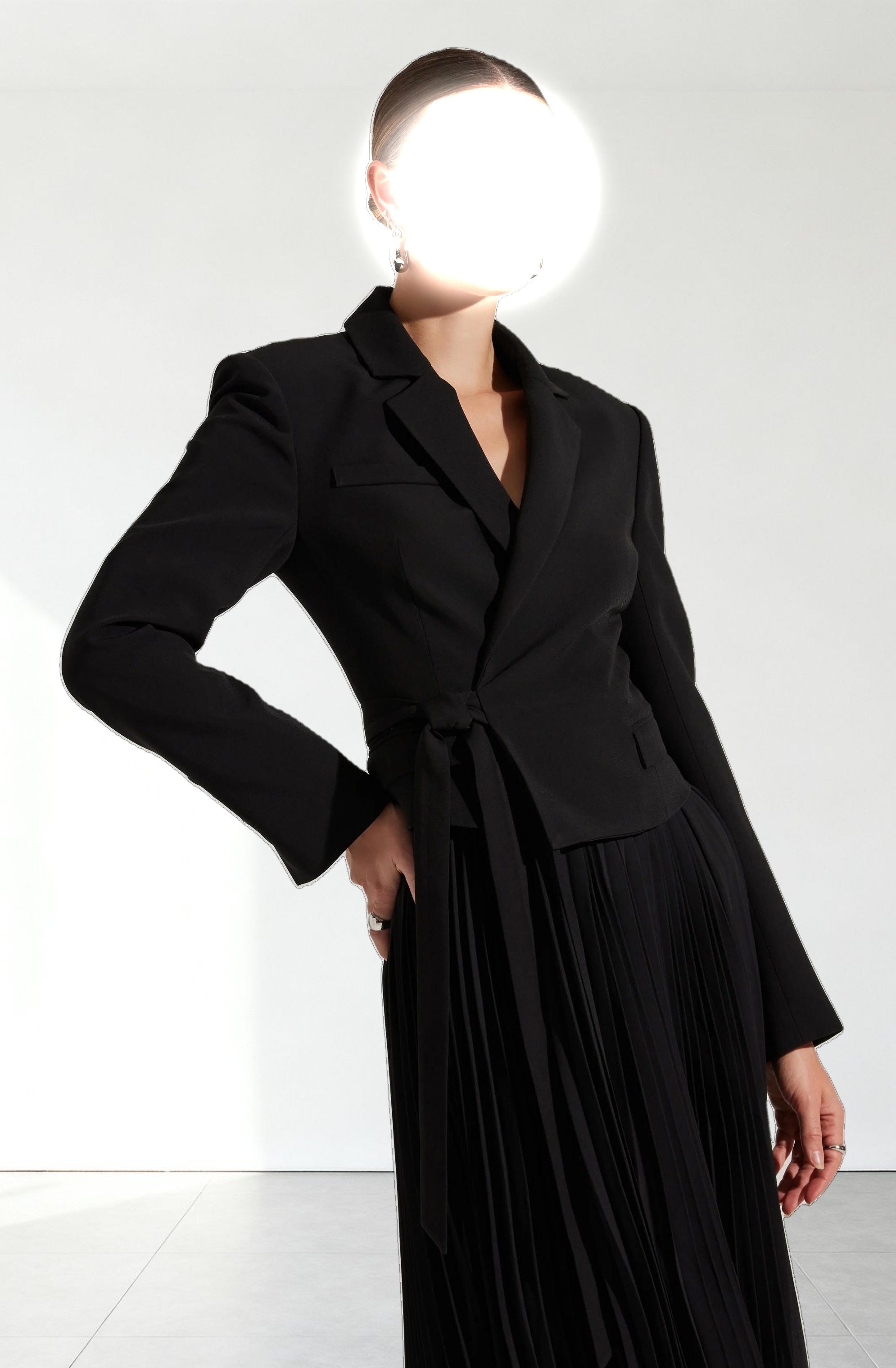 Sekani Mixed Media Wrap Dress