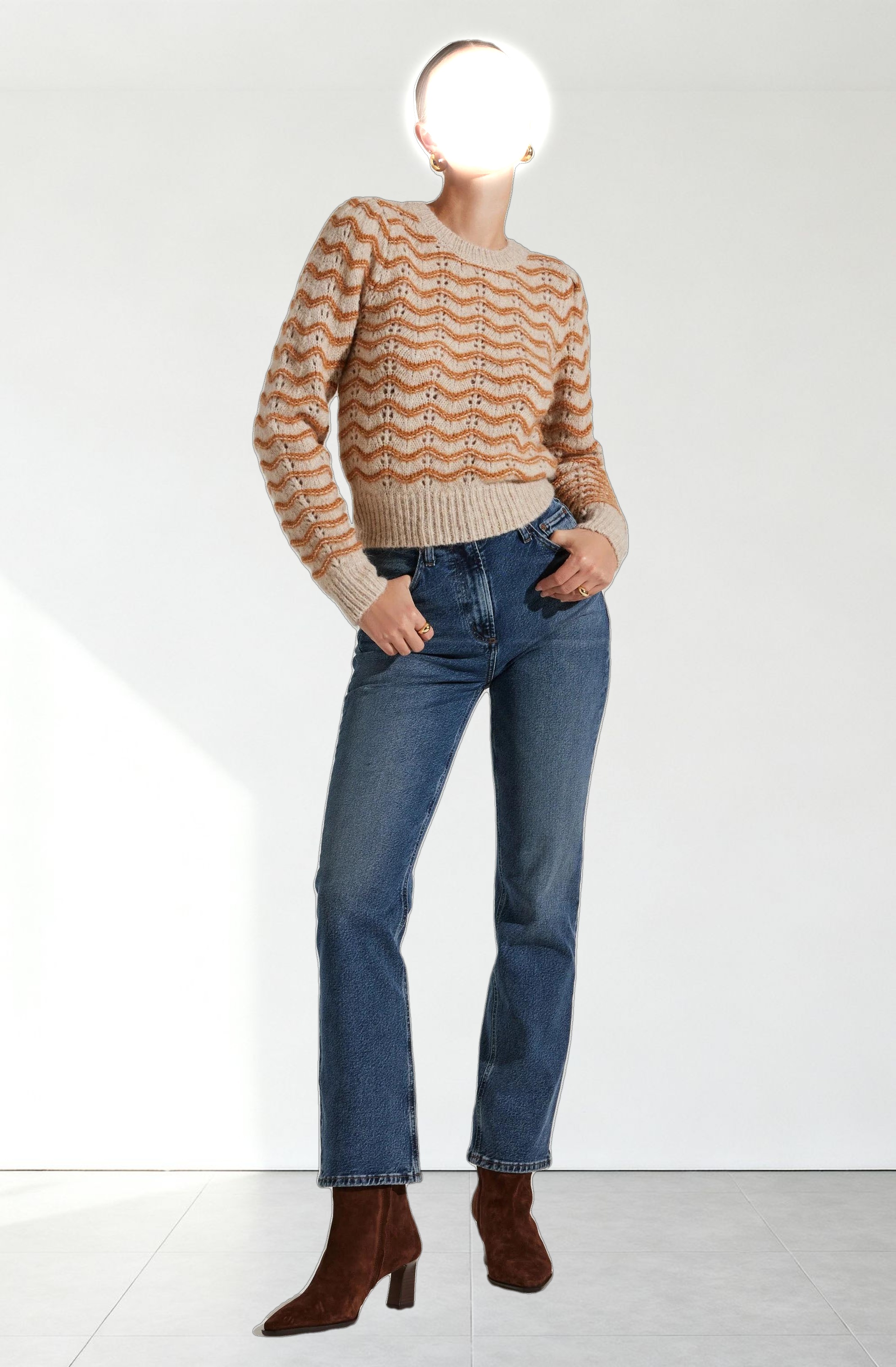 Jaylani Wavy Striped Sweater