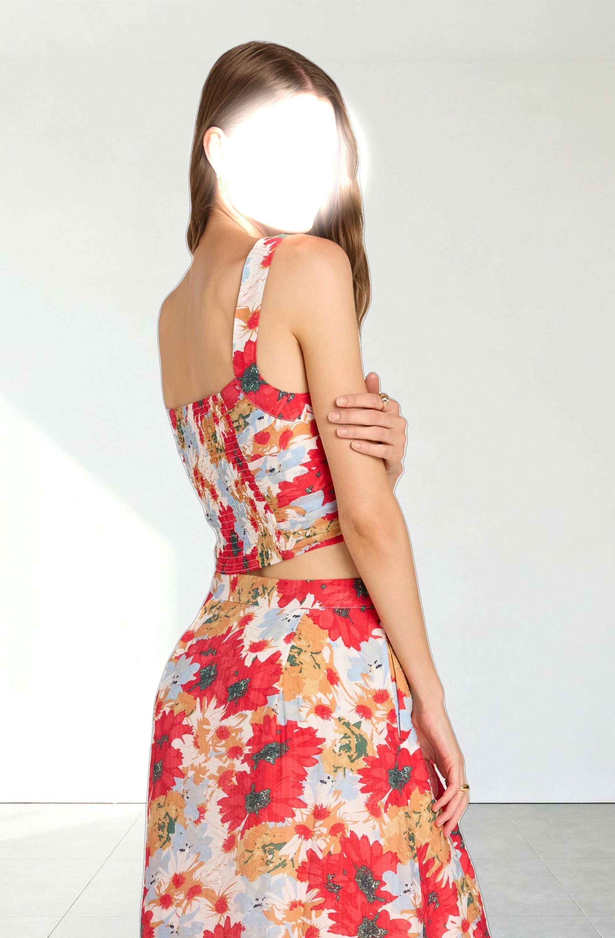 Ruched Bustier Crop Top