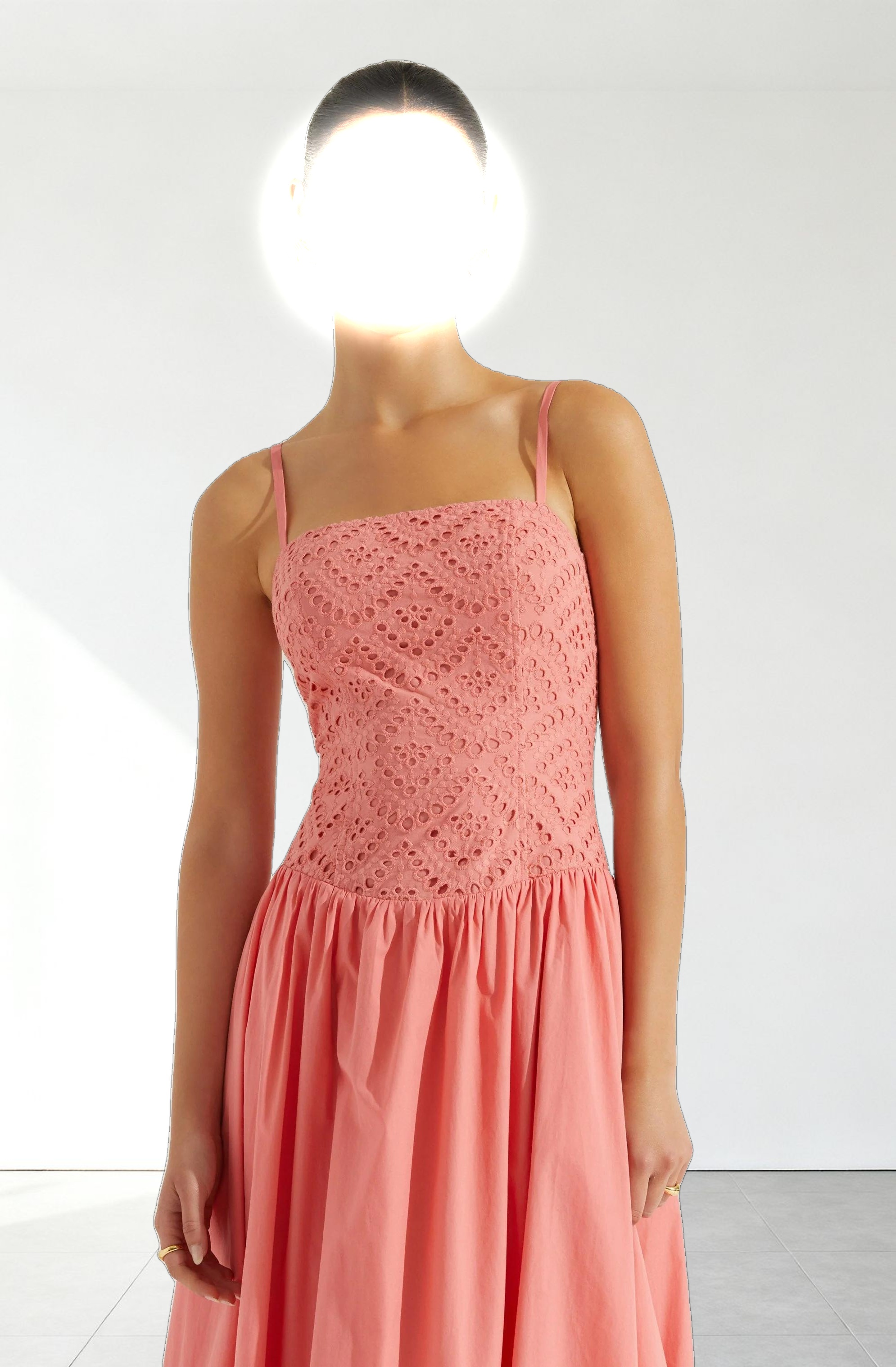 Nathalia Eyelet Midi Dress