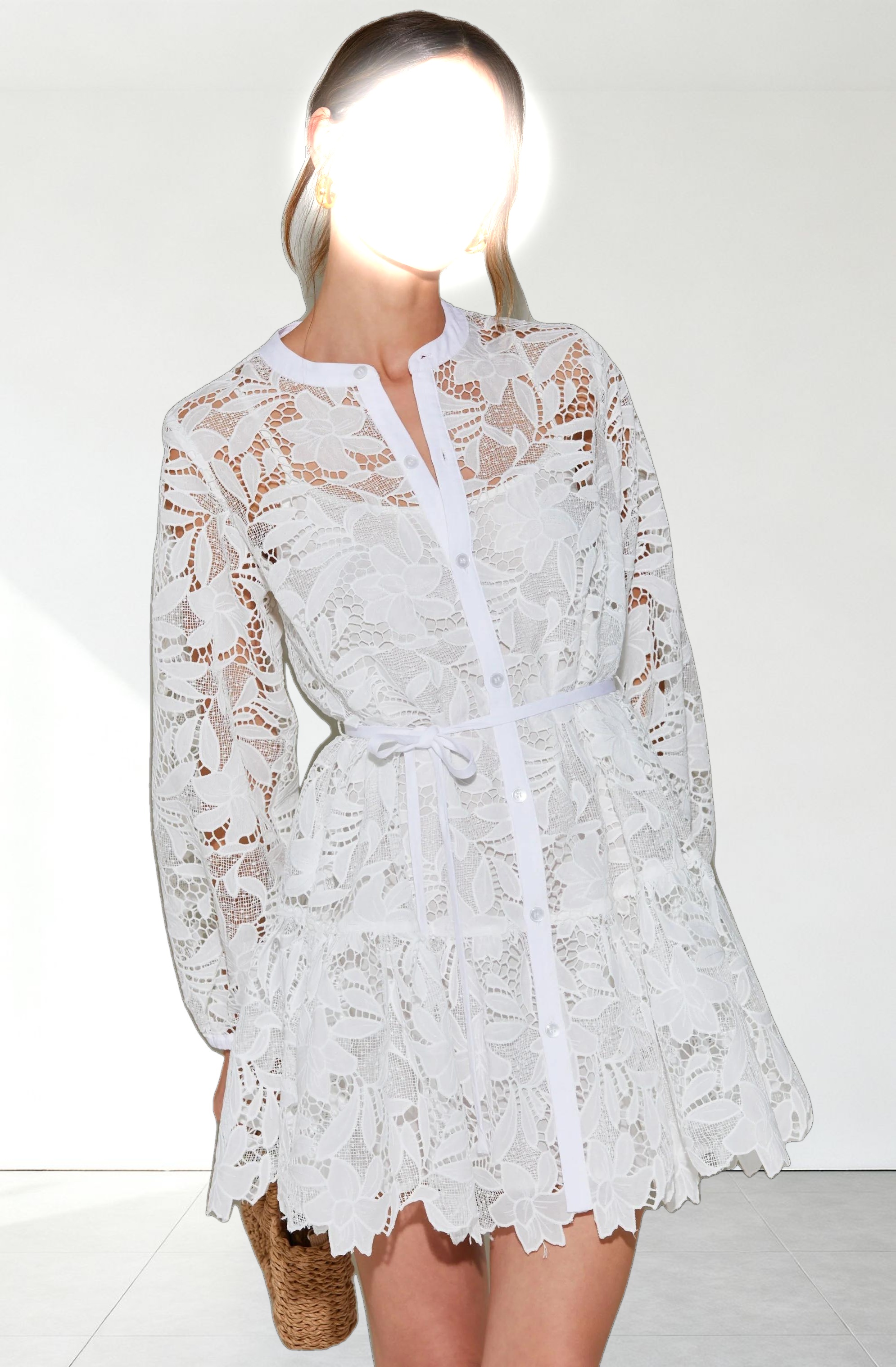 Celie Crochet Lace Mini Dress